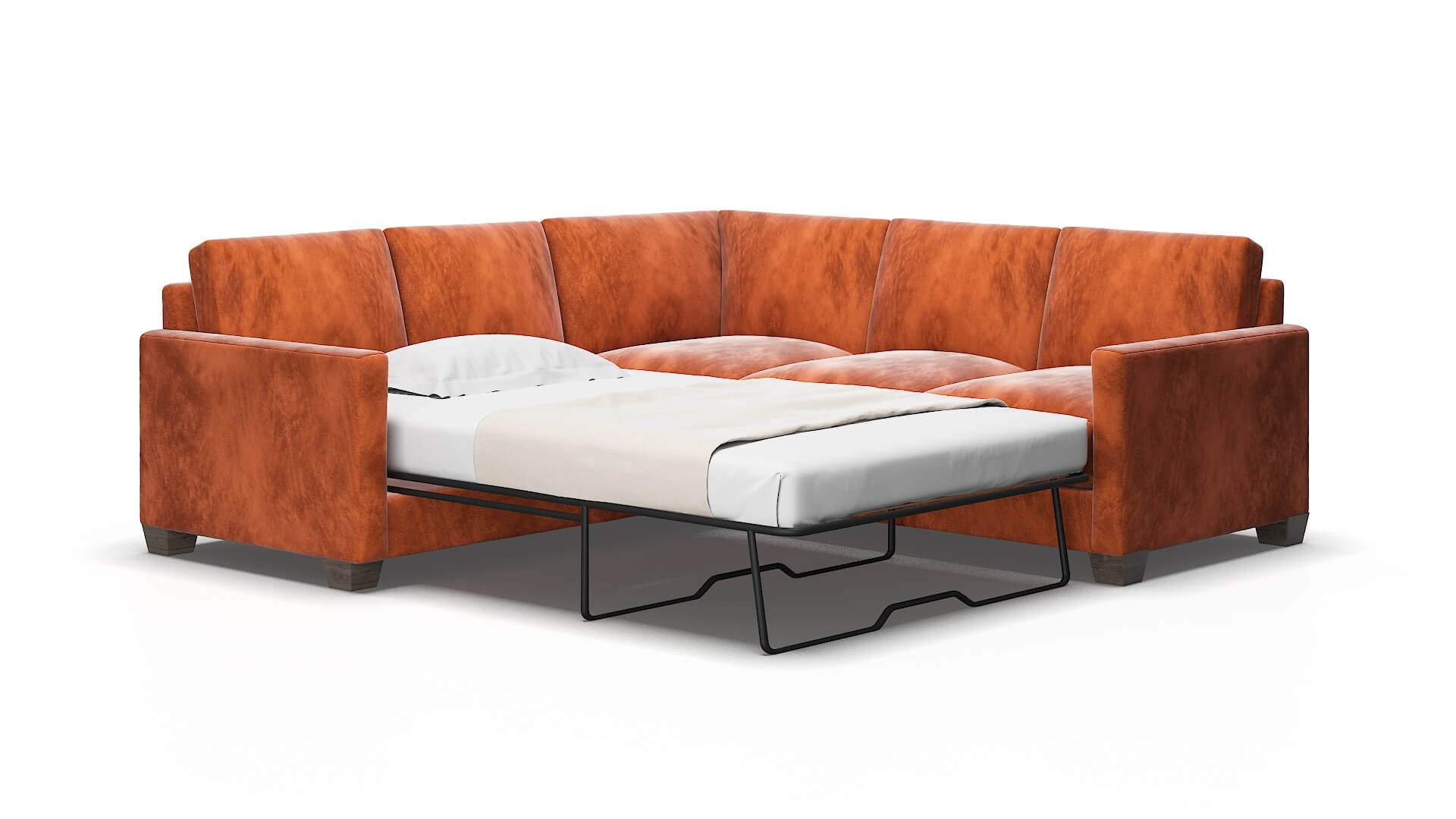 Dresden Loft copper Sectional sleeper Espresso Legs  2