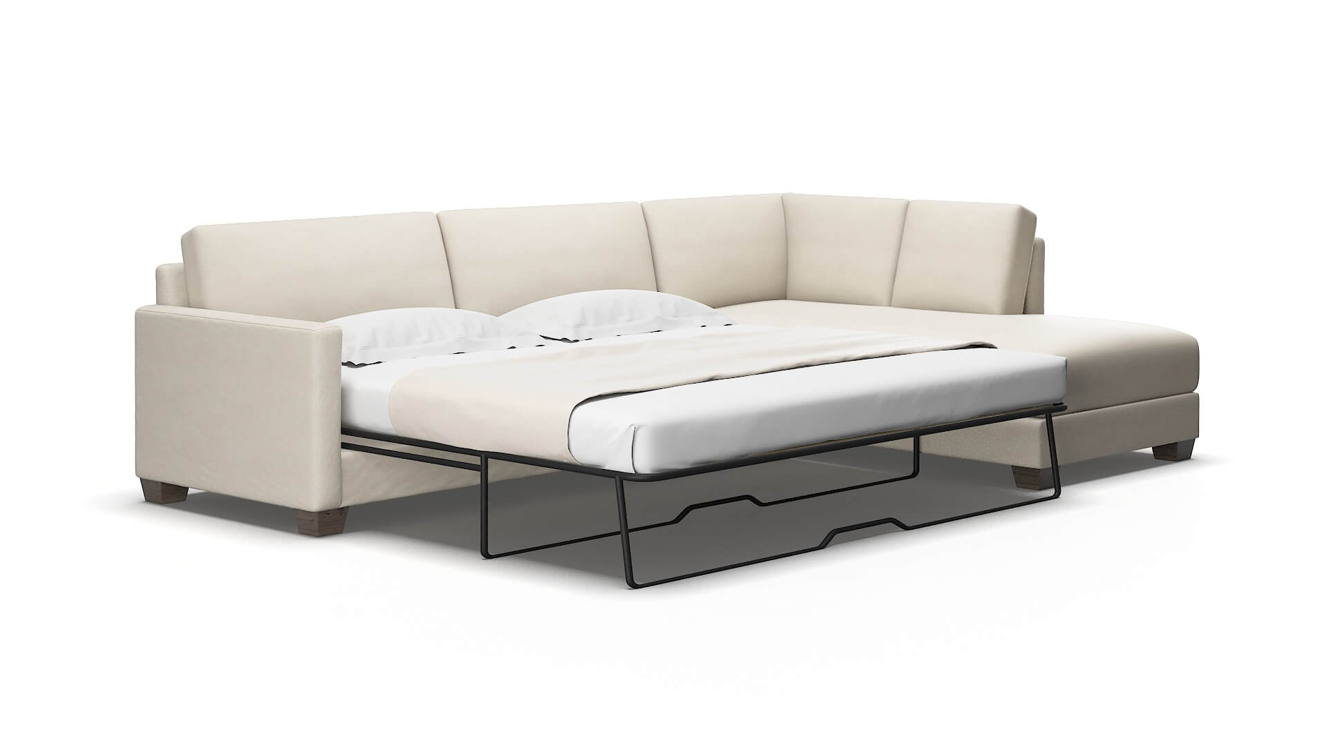 Dresden Malibu linen Panel sleeper Espresso Legs  2