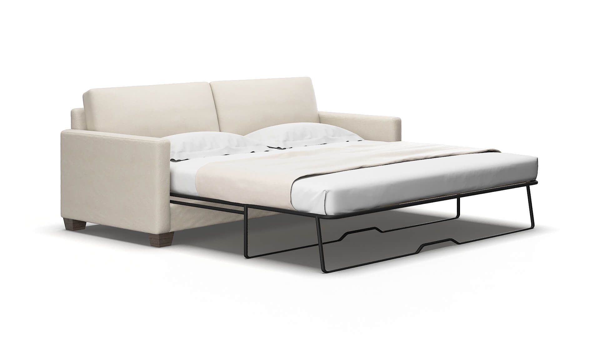 Dresden Malibu linen Sofa sleeper Espresso Legs  2