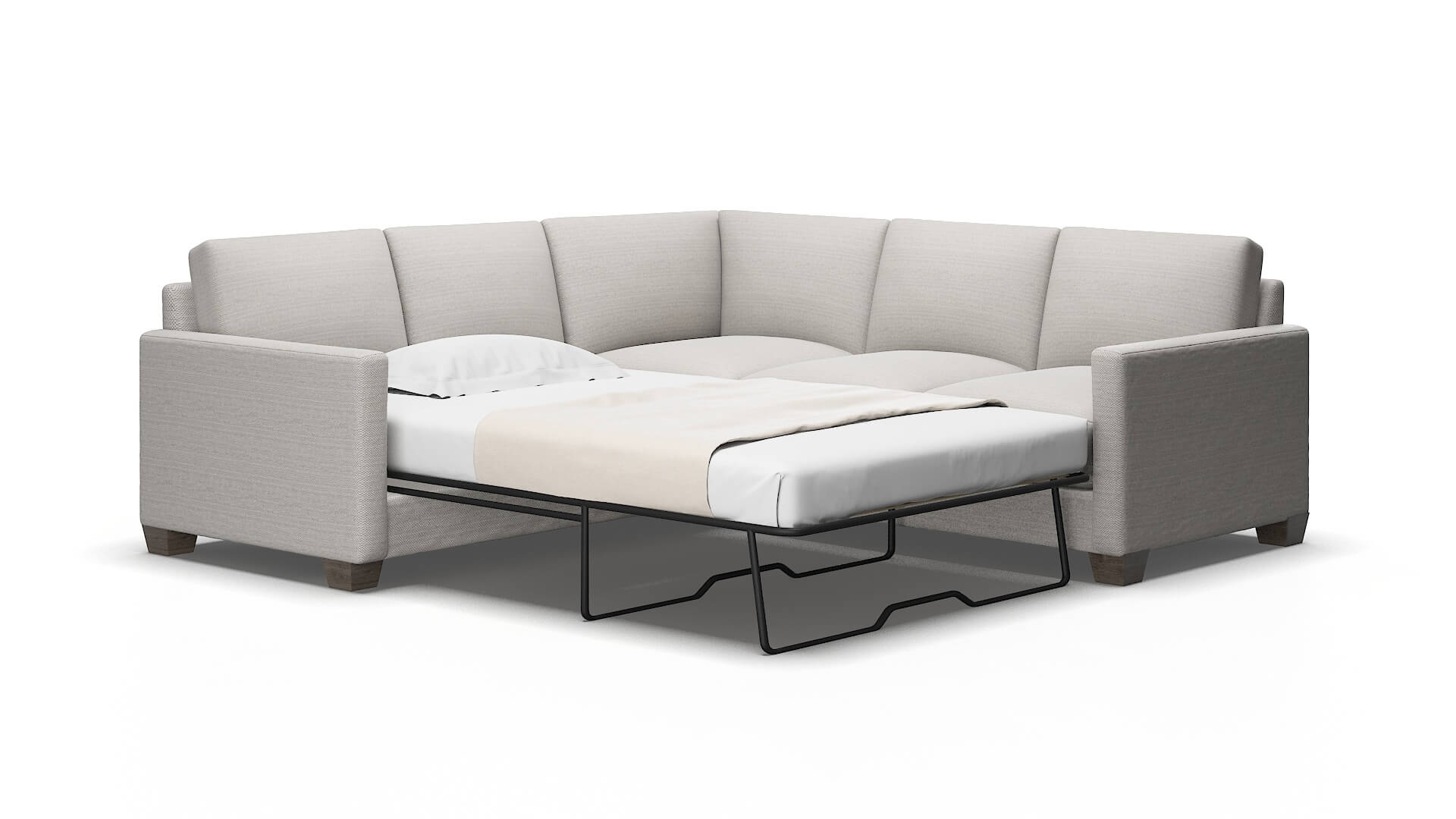 Dresden Naples ash Sectional sleeper Espresso Legs  2