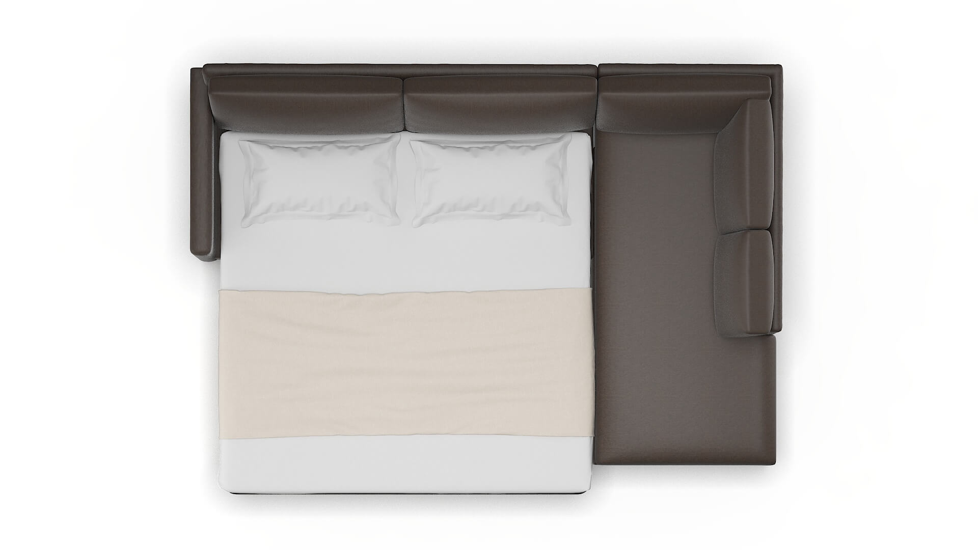 Dresden Naples Graphite Panel Sleeper Espresso legs 3