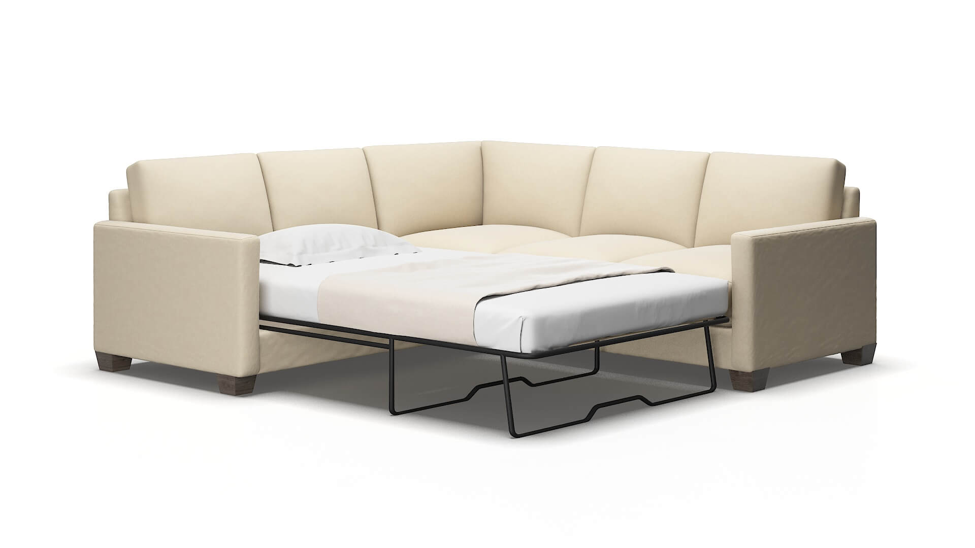 Dresden Noble buckwheat Sectional sleeper Espresso Legs  2