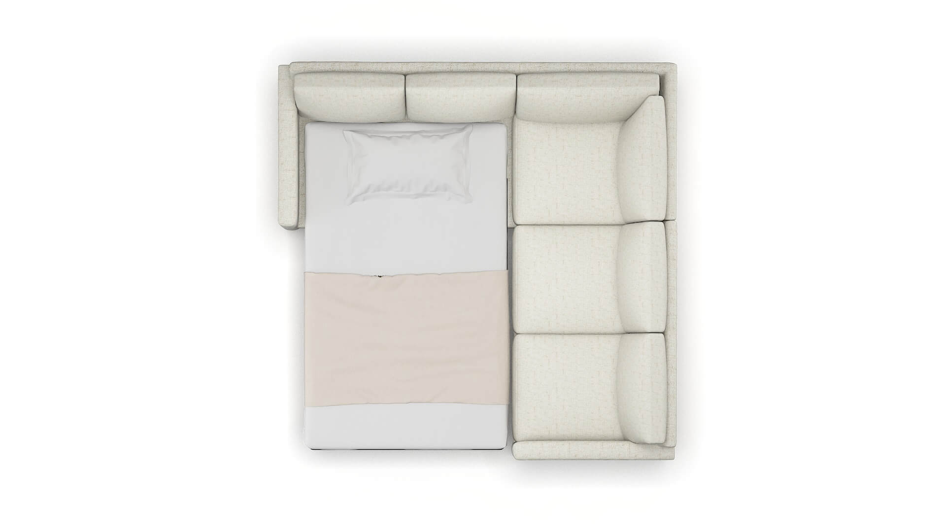 Dresden Oceanside Birch Sectional Sleeper Espresso legs 3