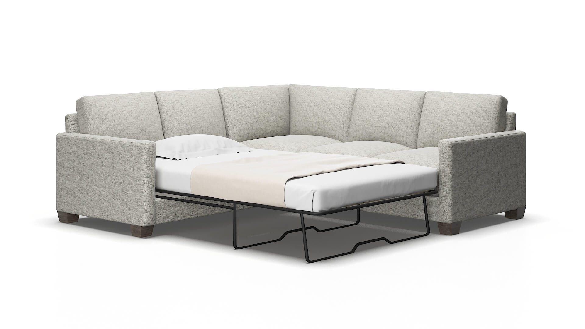 Dresden Oceanside granite Sectional sleeper Espresso Legs  2