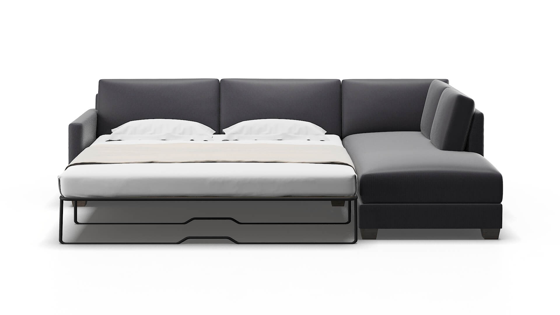 Dresden Parker Charcoal Panel Sleeper Espresso legs 1