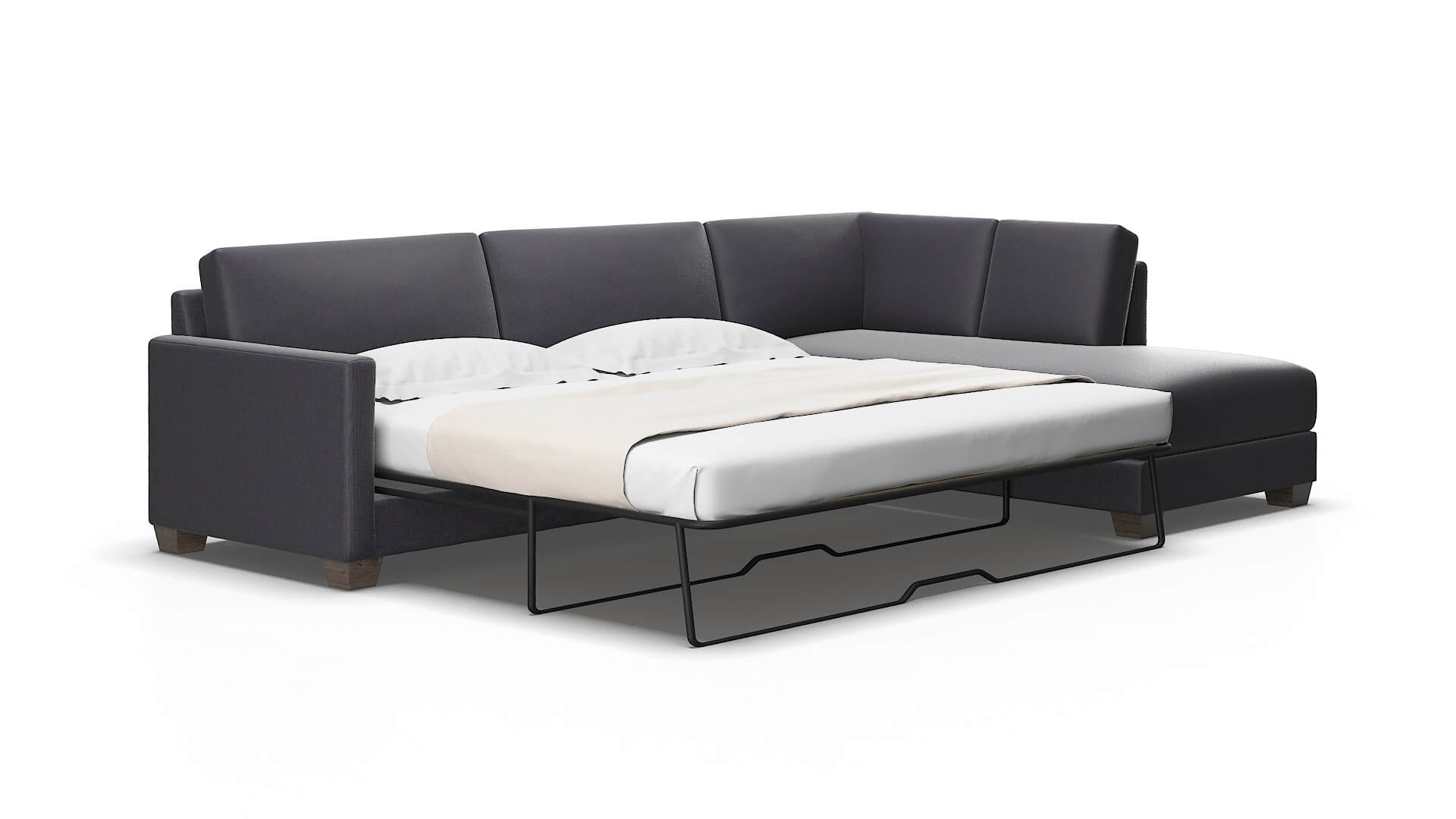 Dresden Parker Charcoal Panel Sleeper espresso legs 2