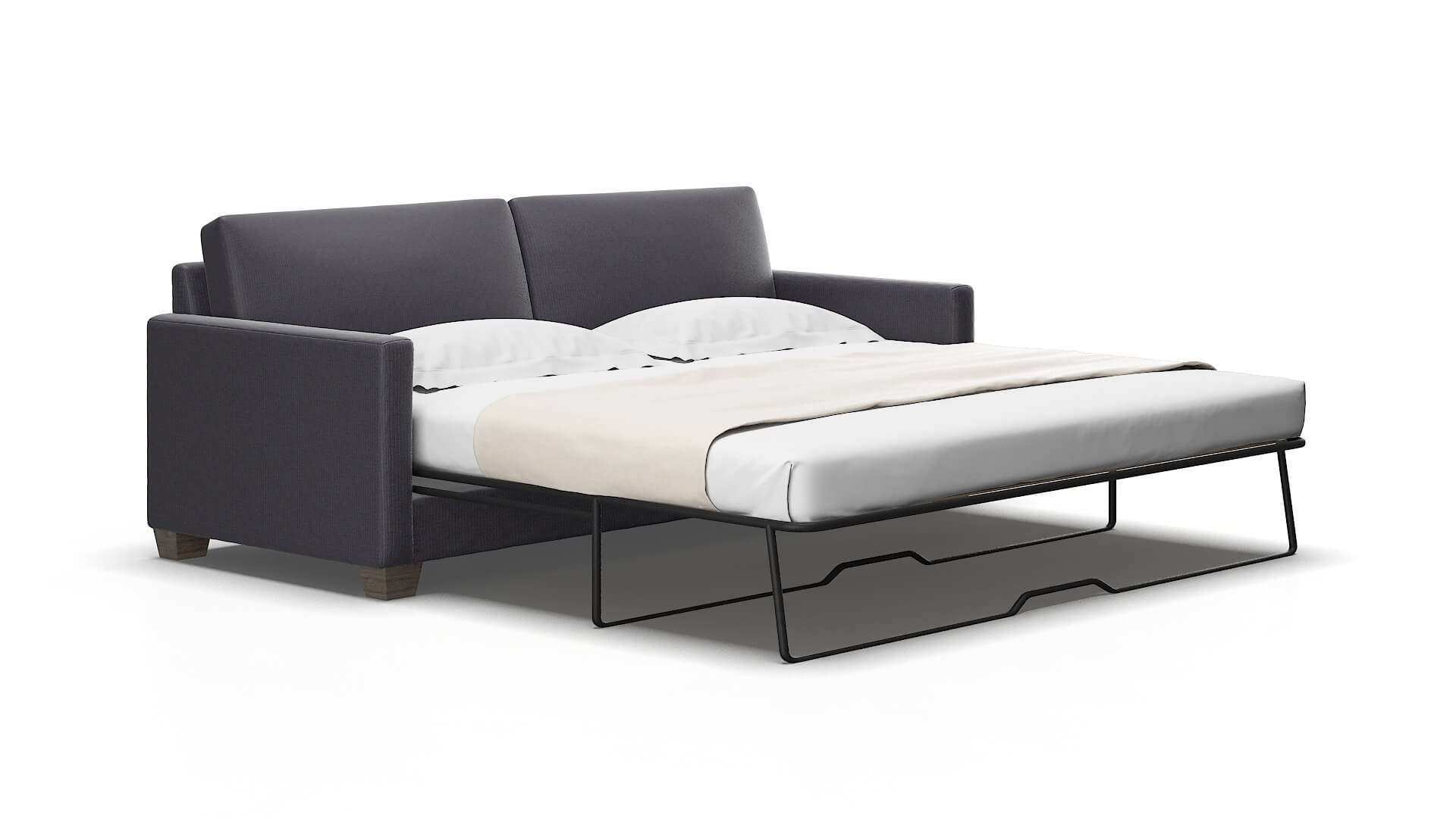 Dresden Parker Charcoal Sofa Sleeper espresso legs 2