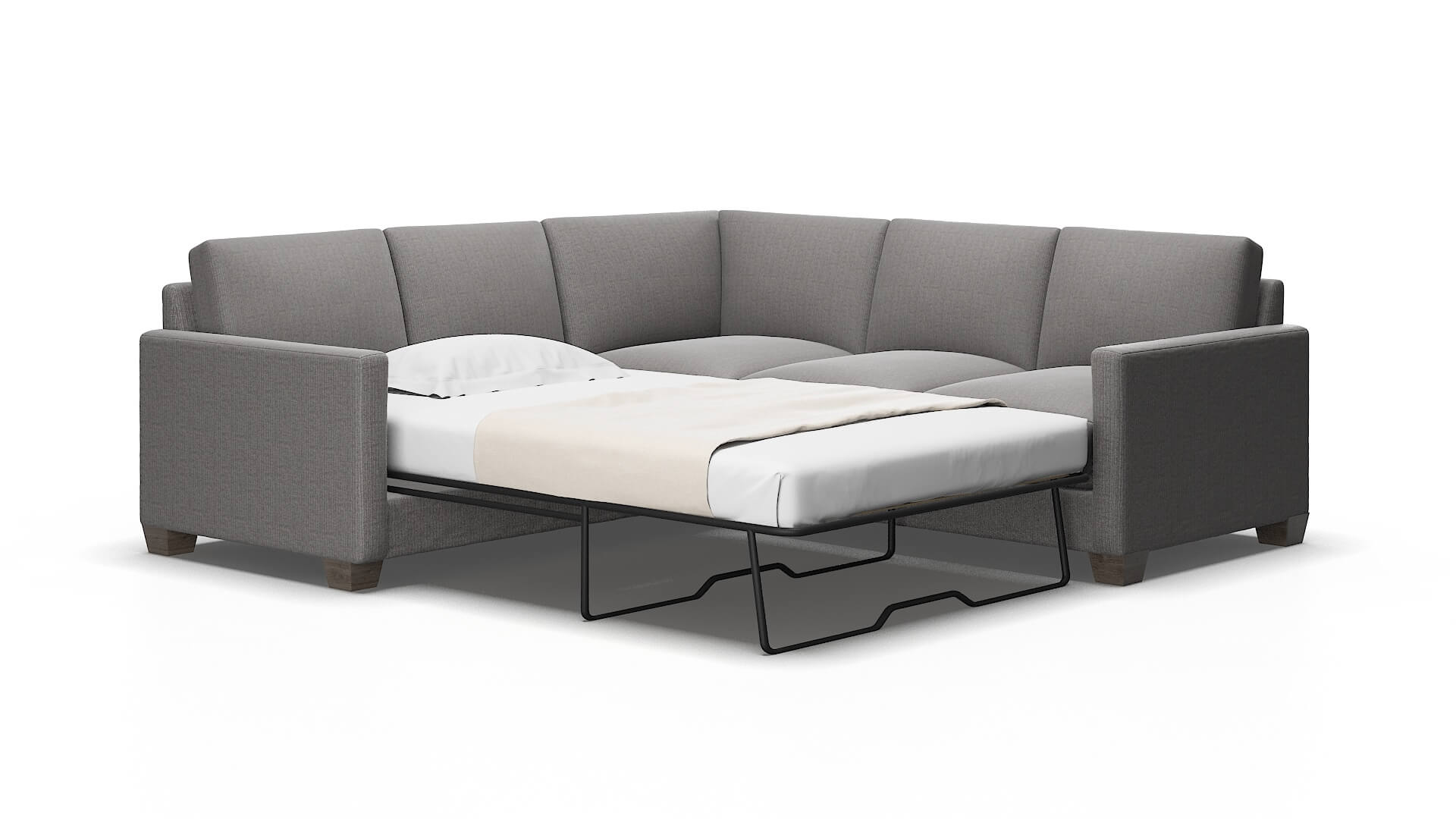 Dresden Parker graphite Sectional sleeper Espresso Legs  2