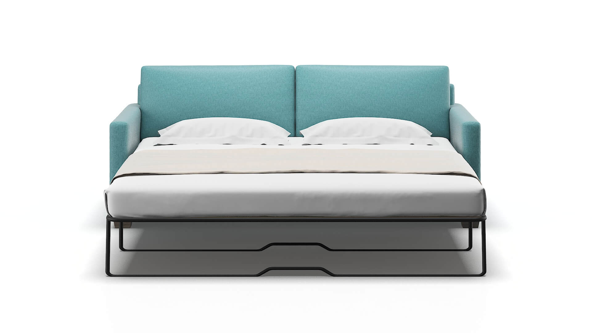 Dresden Parker Turquoise Sofa Sleeper Espresso legs 1