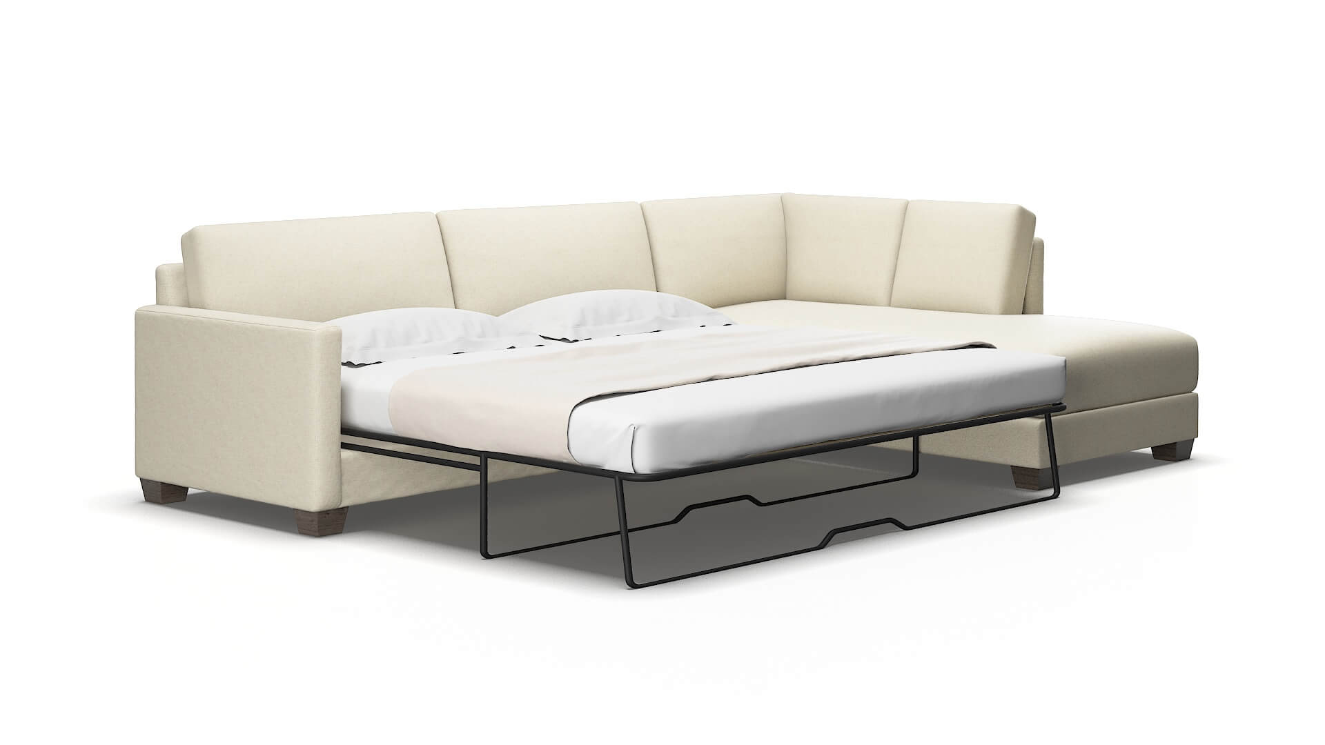 Dresden Phoenix Ivory Panel Sleeper Espresso legs 2