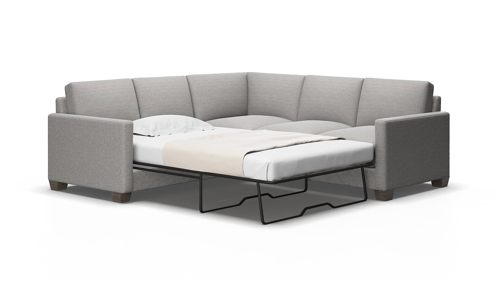 Dresden Phoenix smoke Sectional sleeper Espresso Legs  2