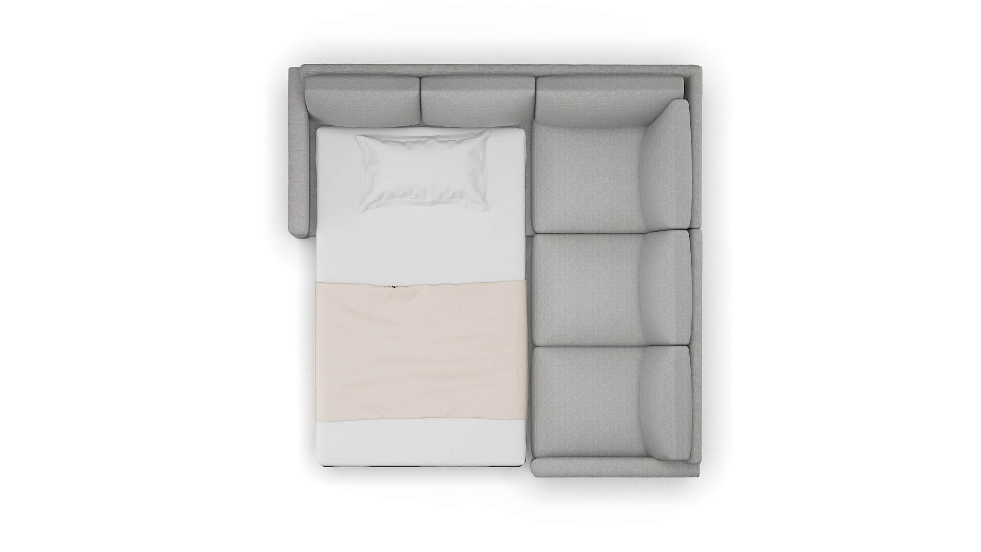 Dresden Phoenix Smoke Sectional Sleeper Espresso legs 3