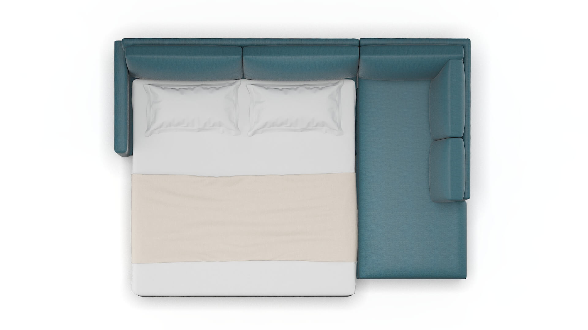 Dresden Portland Prussian Panel Sleeper Espresso legs 3