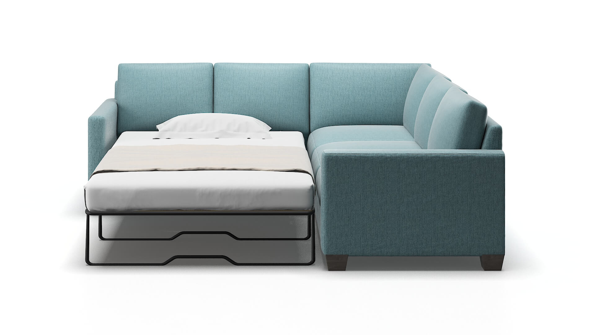 Dresden Prisma Rainfall Sectional Sleeper Espresso legs 1