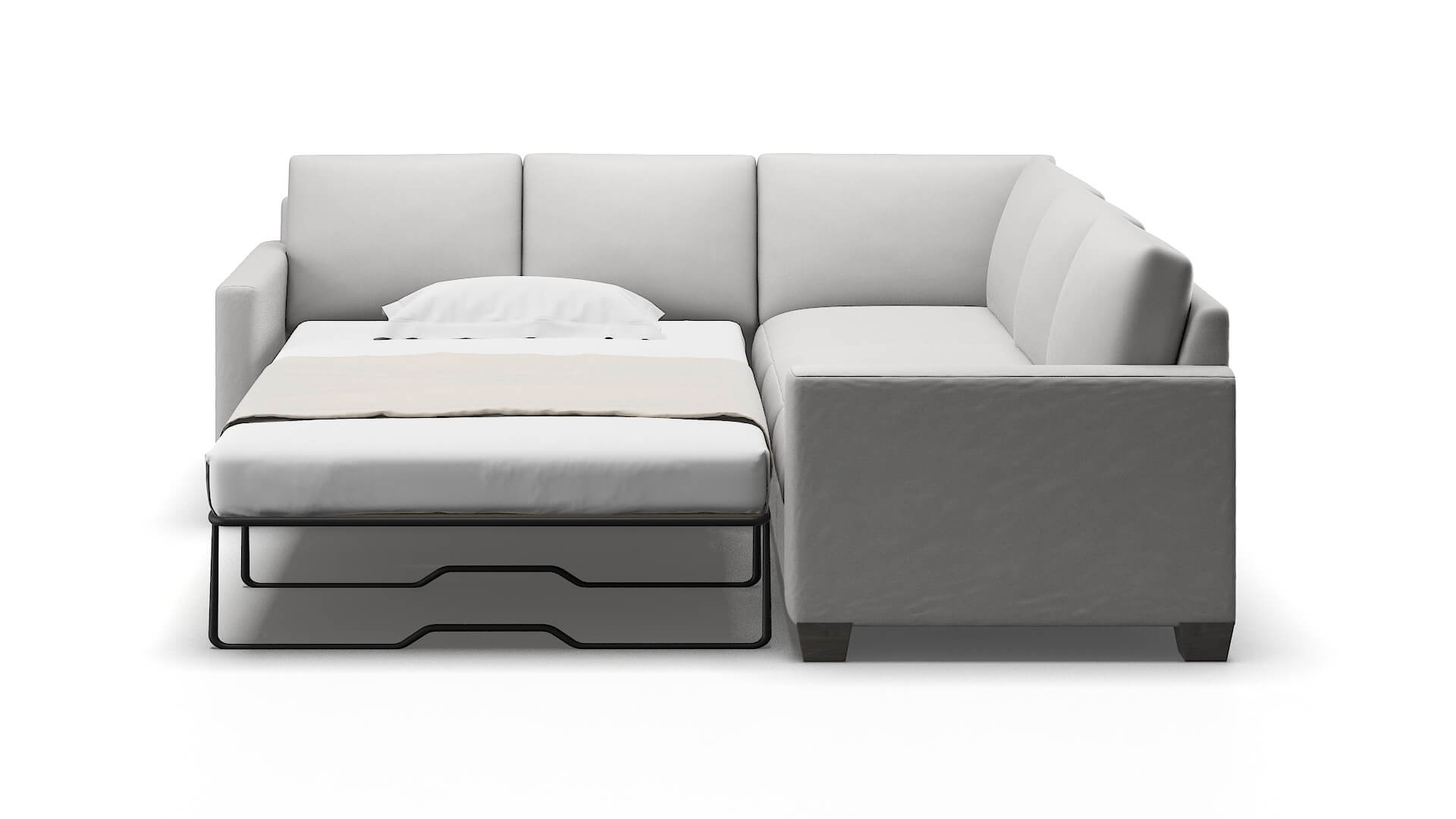 Dresden Prisma Steam Sectional Sleeper Espresso legs 1