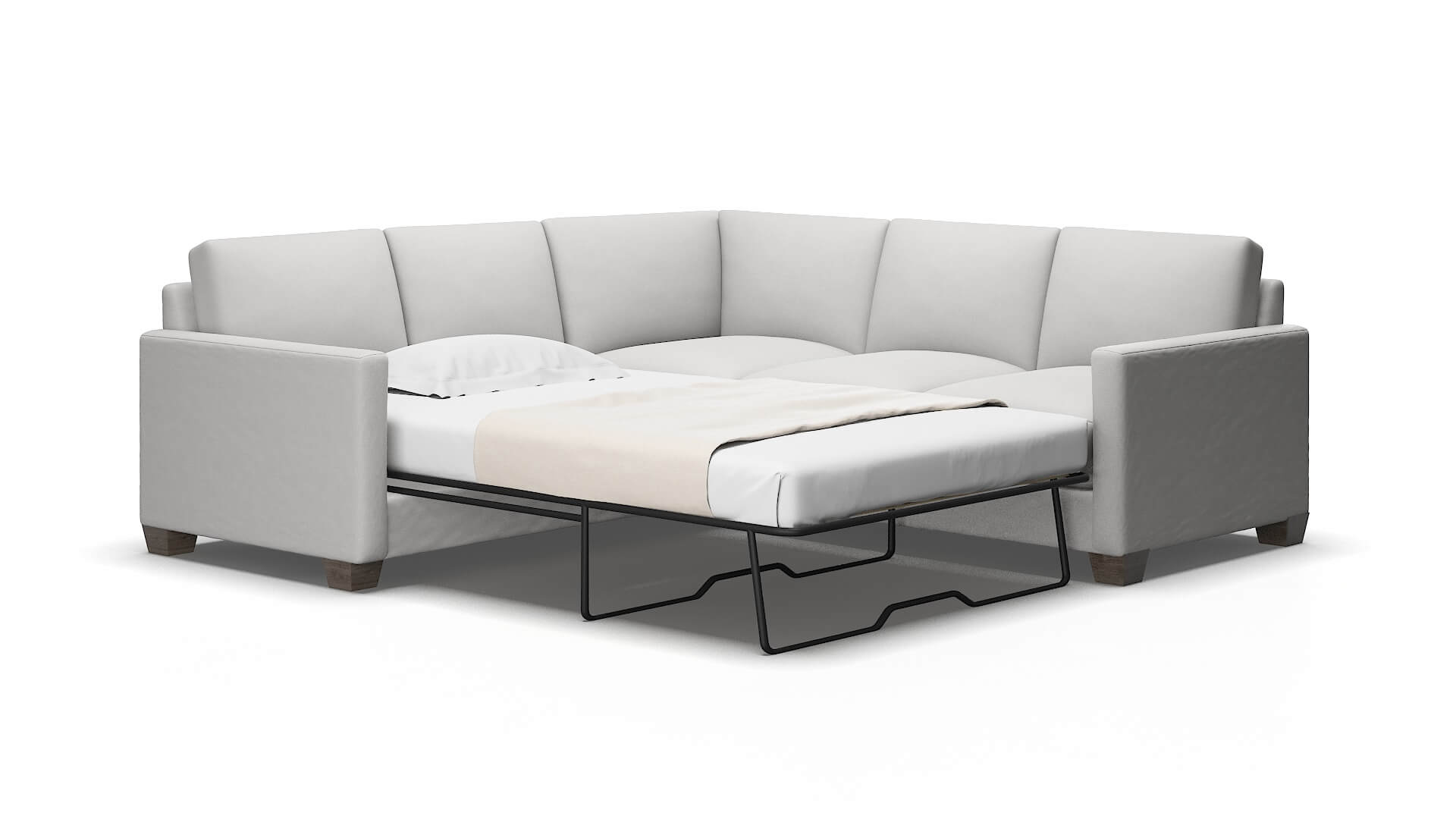 Dresden Prisma Steam Sectional Sleeper Espresso legs 2