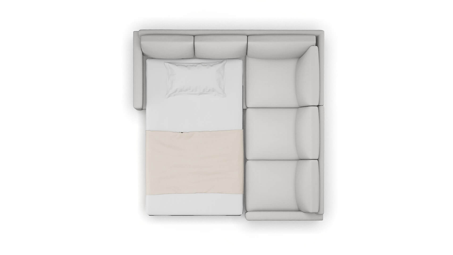 Dresden Prisma Steam Sectional Sleeper Espresso legs 3