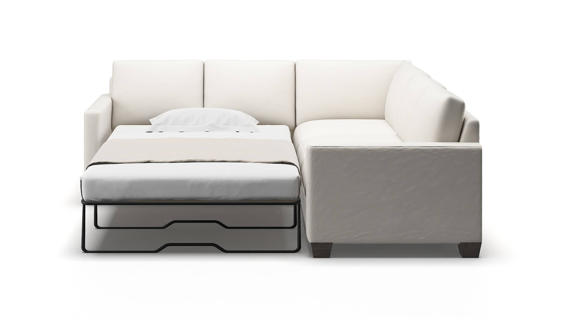 Dresden Redondo Pearl Sectional Sleeper Espresso legs 1