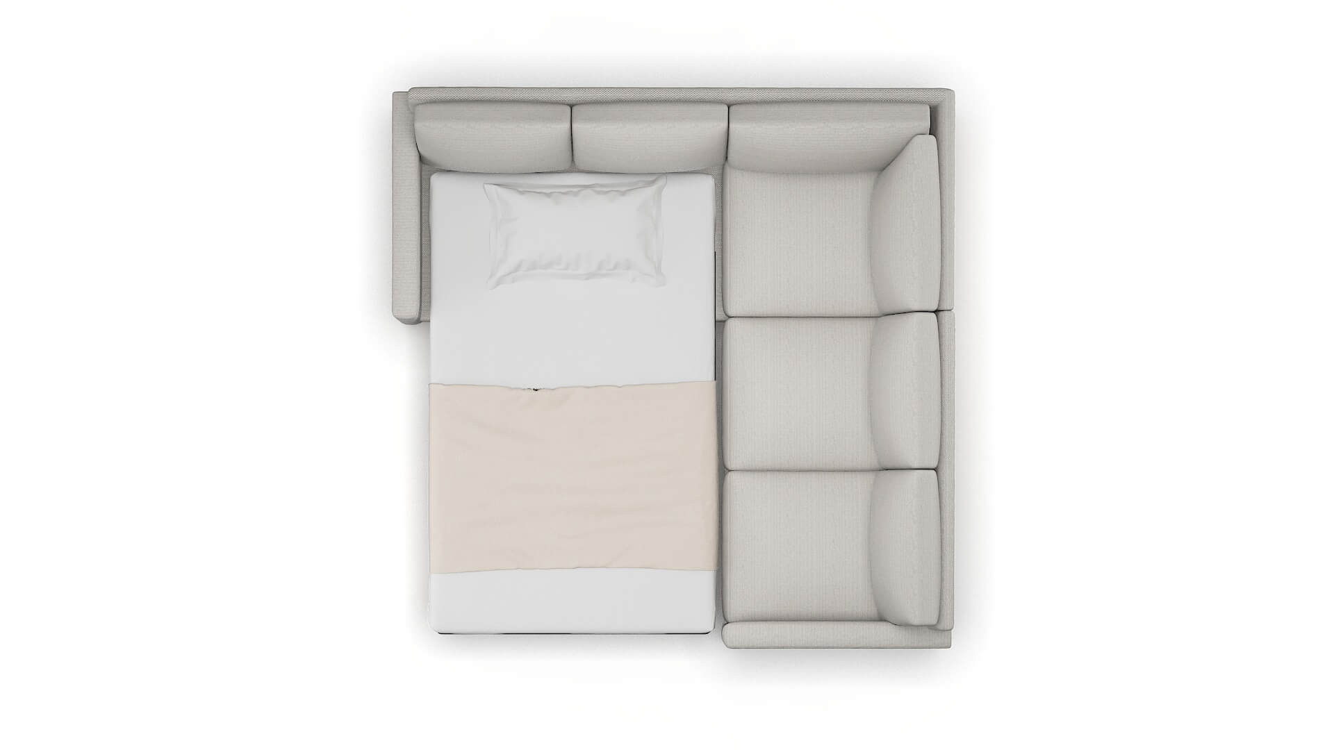 Dresden Redondo Stone Sectional Sleeper Espresso legs 3