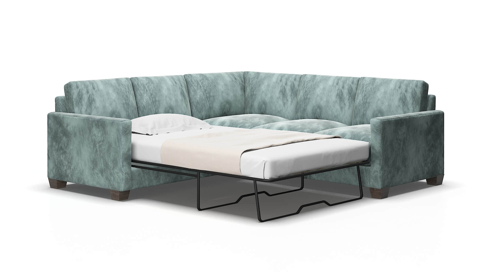 Dresden Royale cloud Sectional sleeper Espresso Legs  2
