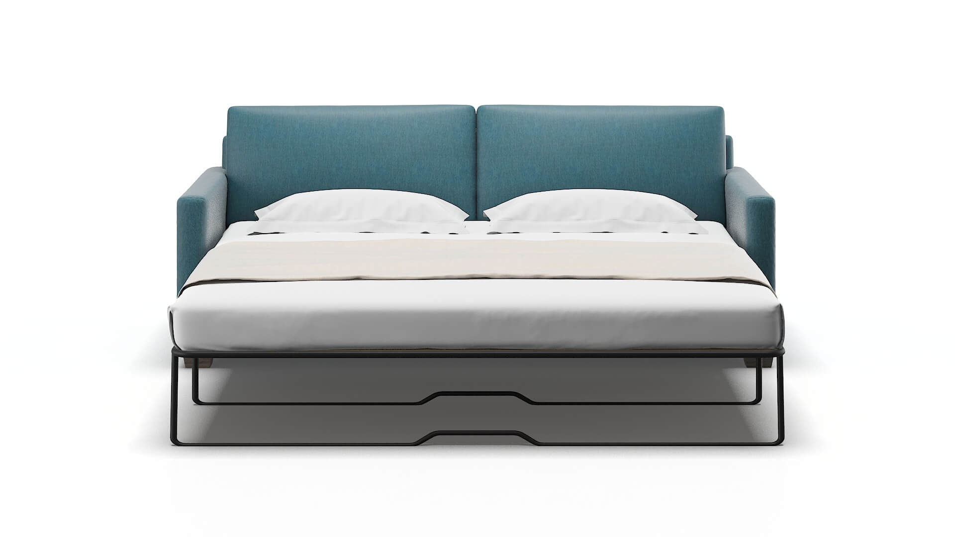 Dresden Royale Electric_blue Sofa Sleeper Espresso legs 1