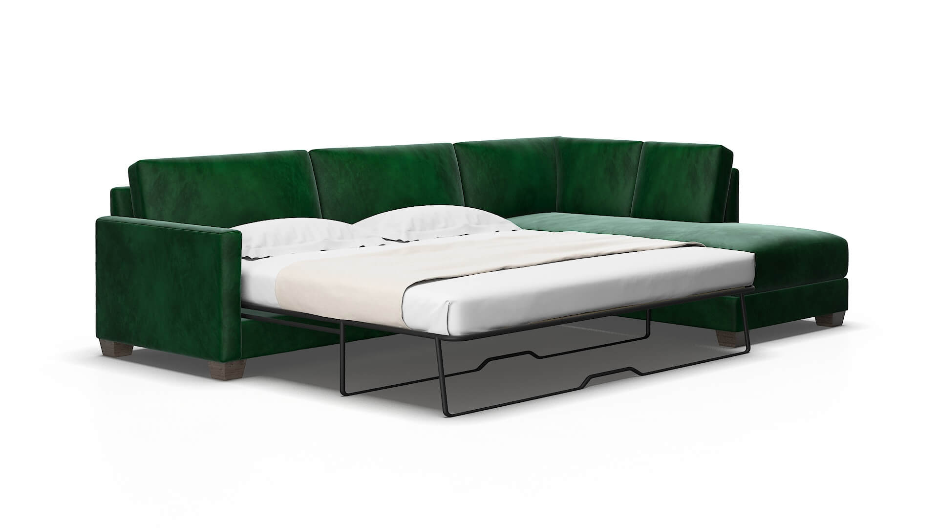 Dresden Royale evergreen Panel sleeper Espresso Legs  2