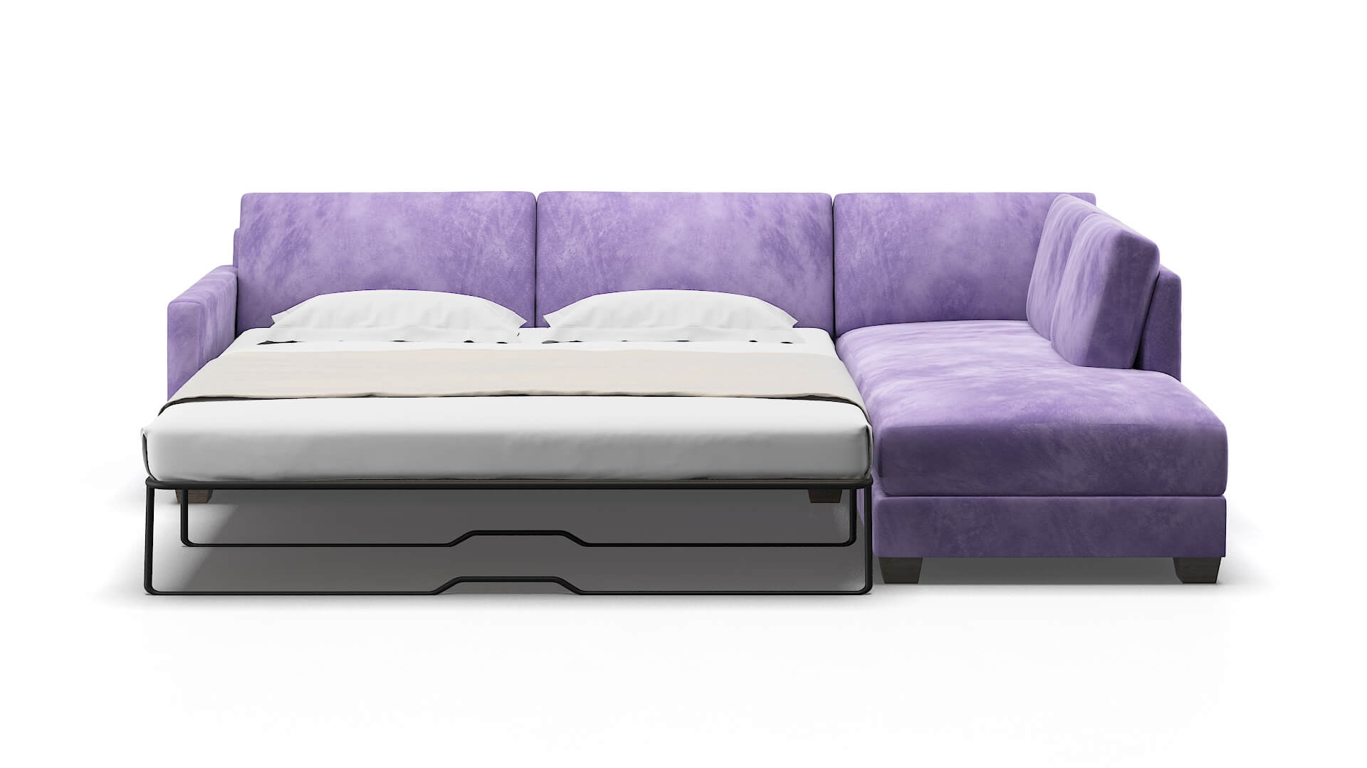 Dresden Royale Lavender Panel Sleeper Espresso legs 1