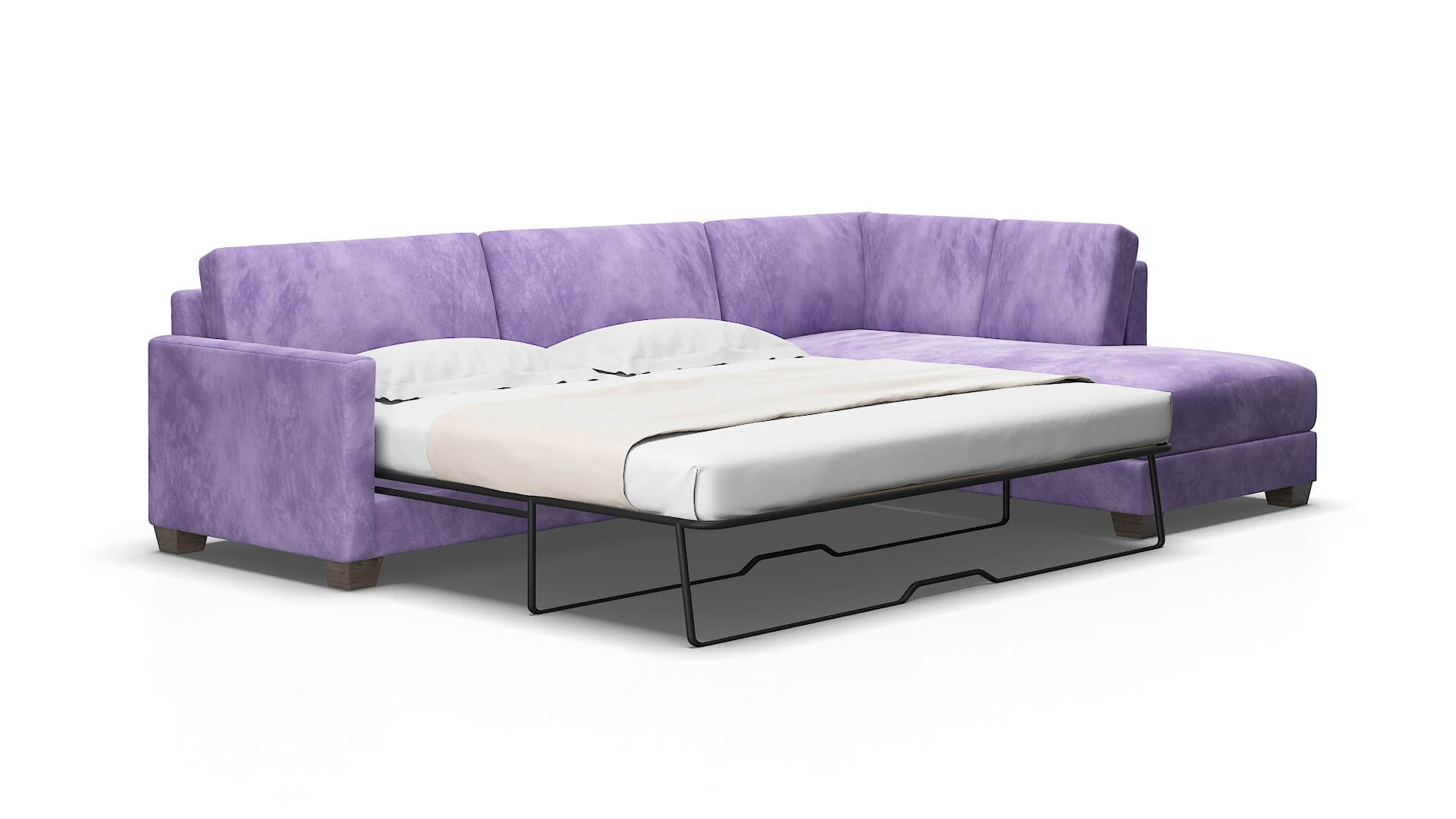 Dresden Royale lavender Panel sleeper Espresso Legs  2