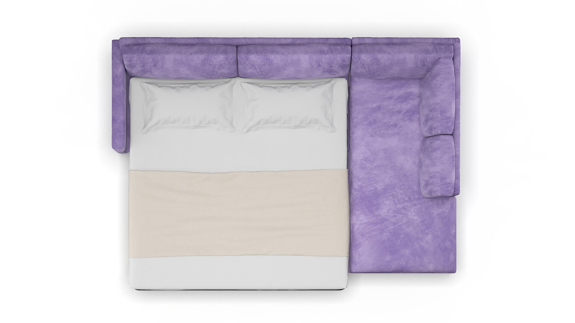 Dresden Royale Lavender Panel Sleeper Espresso legs 3