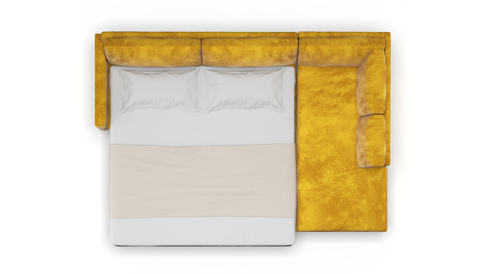 Dresden Royale Marigold Panel Sleeper Espresso legs 3