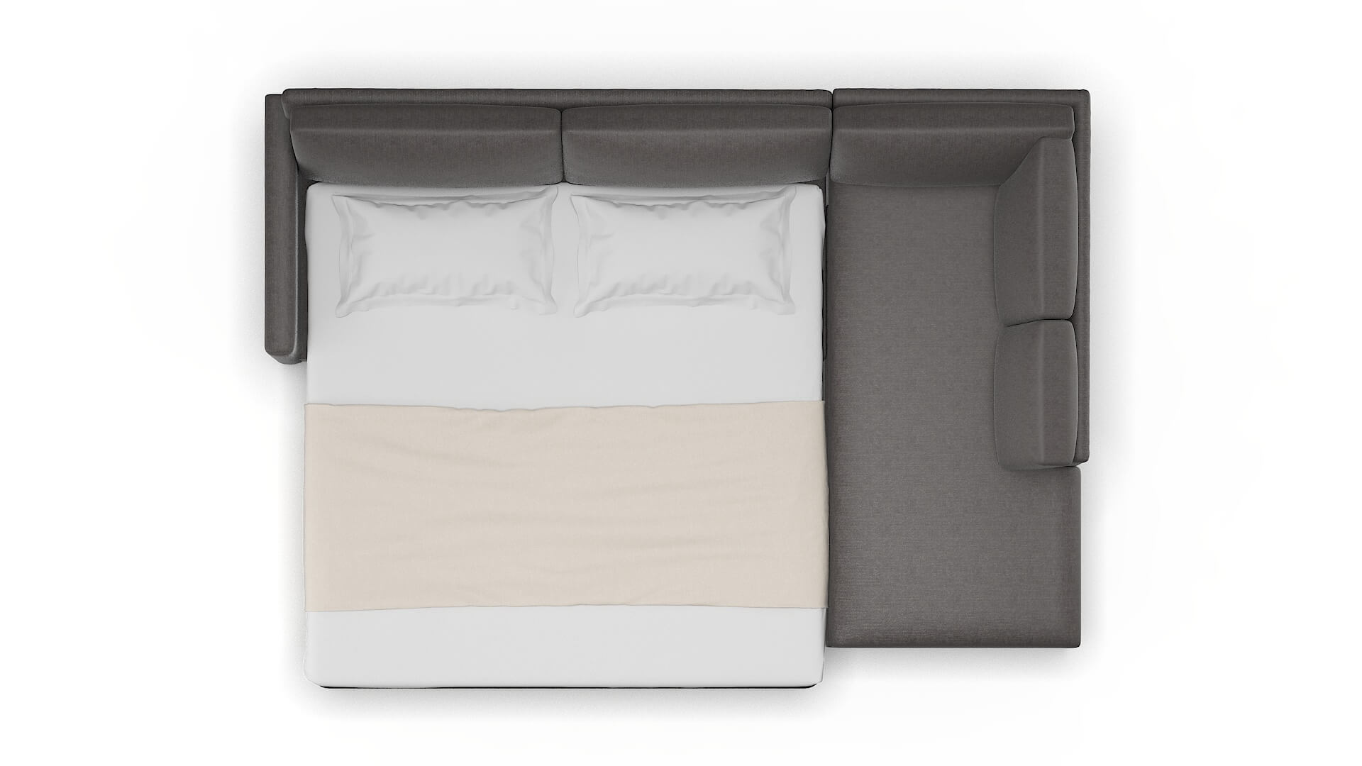 Dresden Sasha Grey Panel Sleeper Espresso legs 3