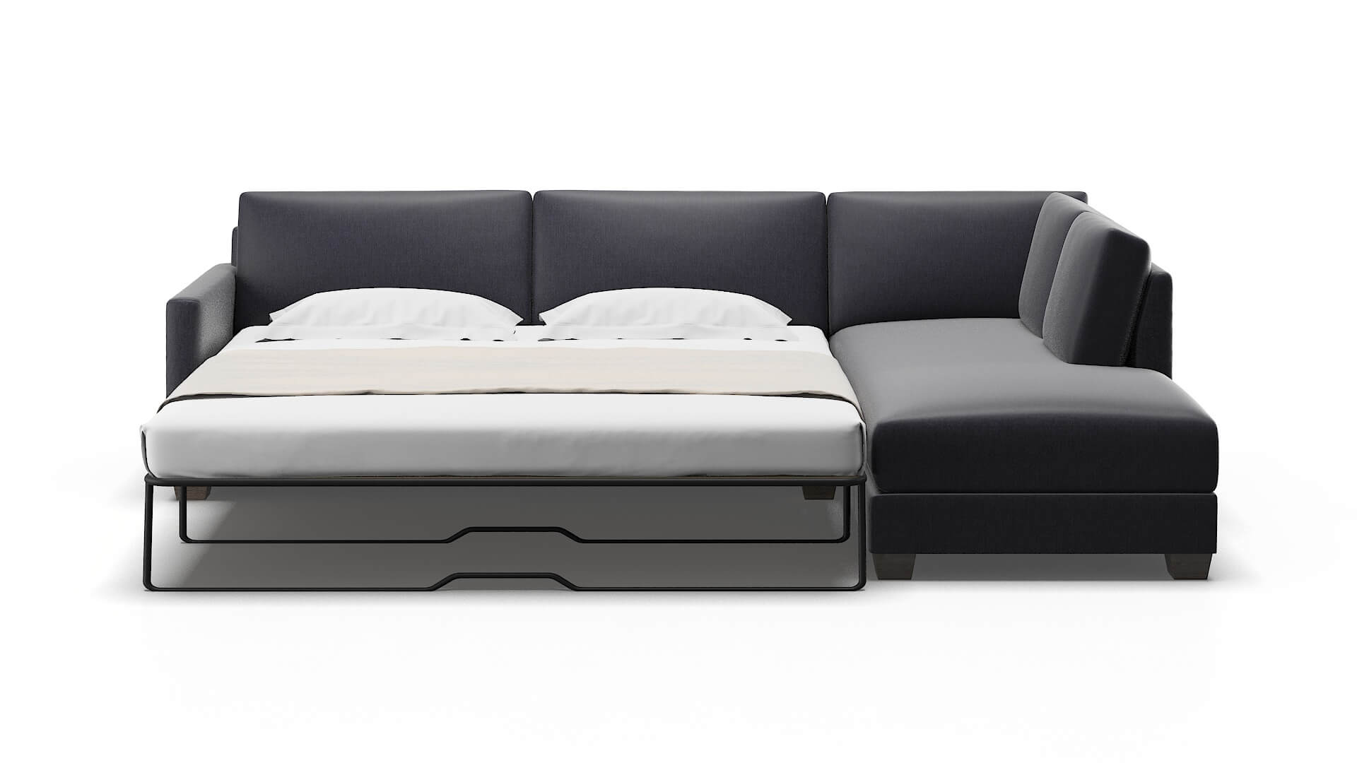 Dresden Sasha Navy Panel Sleeper Espresso legs 1