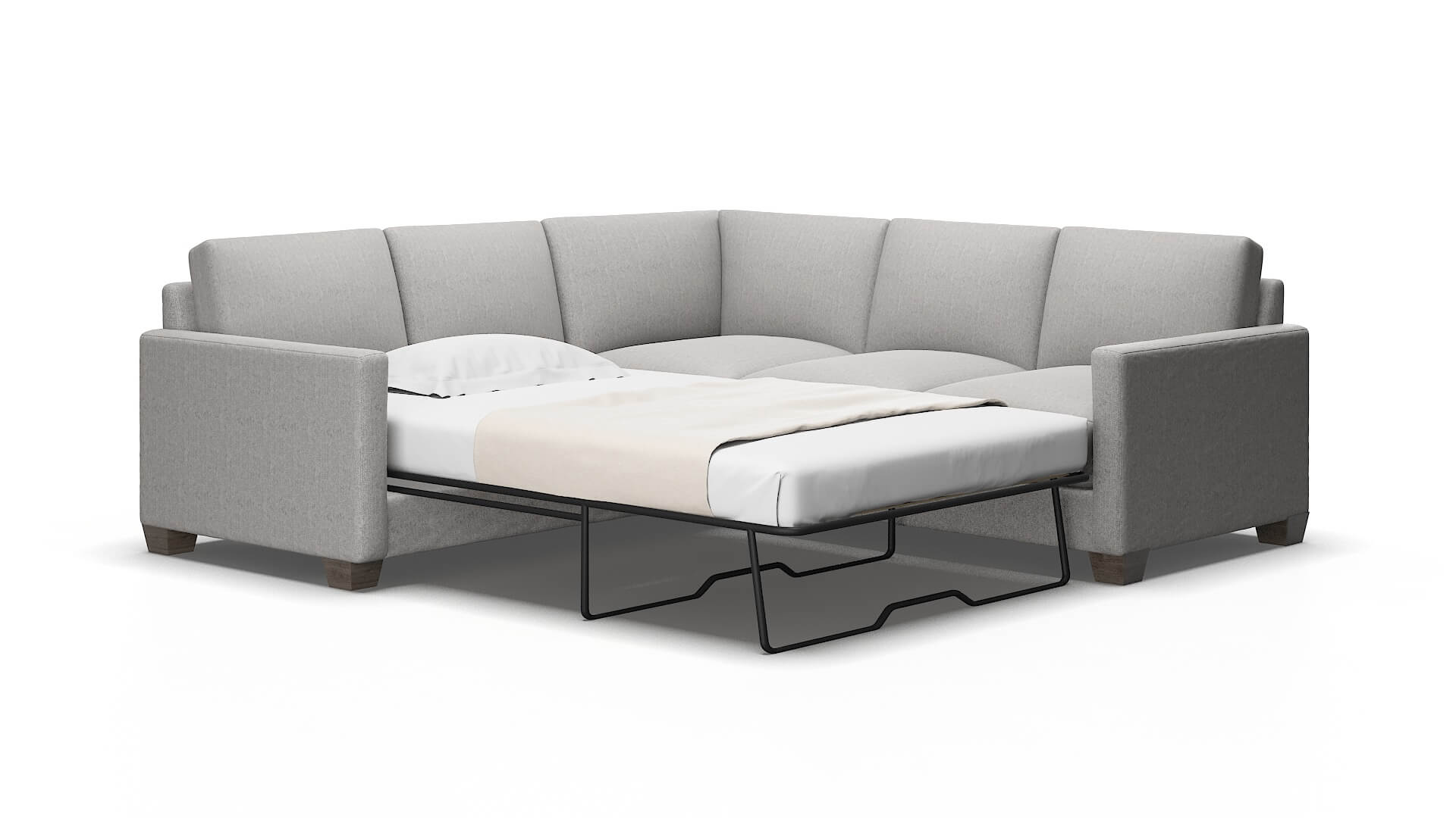 Dresden Sasha silver Sectional sleeper Espresso Legs  2