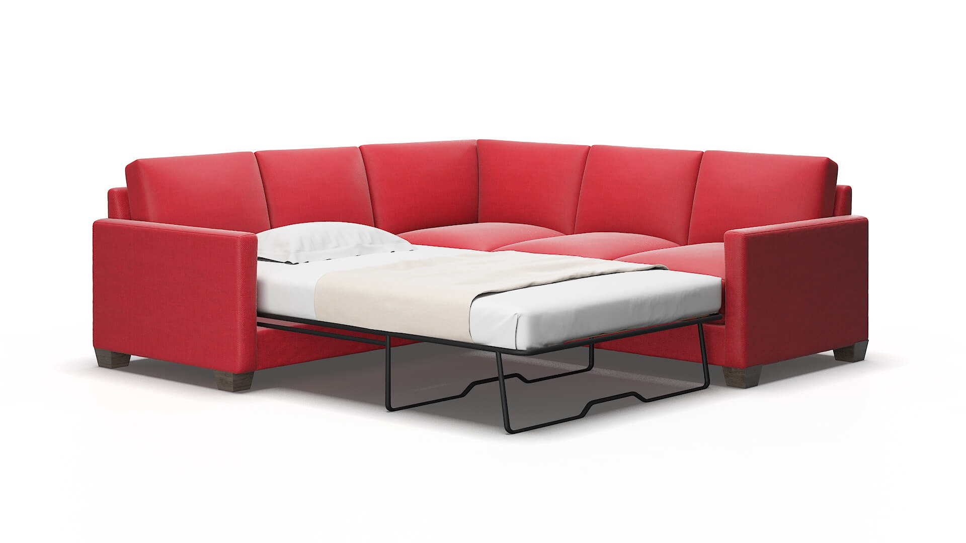 Dresden Sorrento Berry Sectional Sleeper espresso legs 2