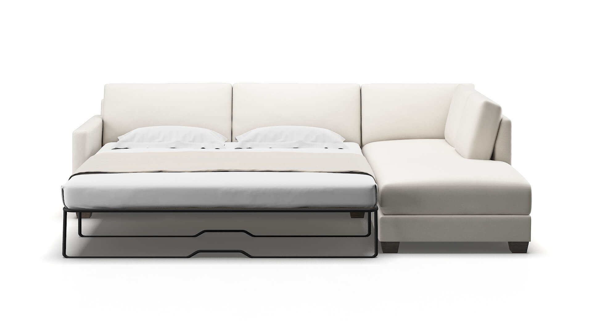 Dresden Venice Eggshell Panel Sleeper Espresso legs 1