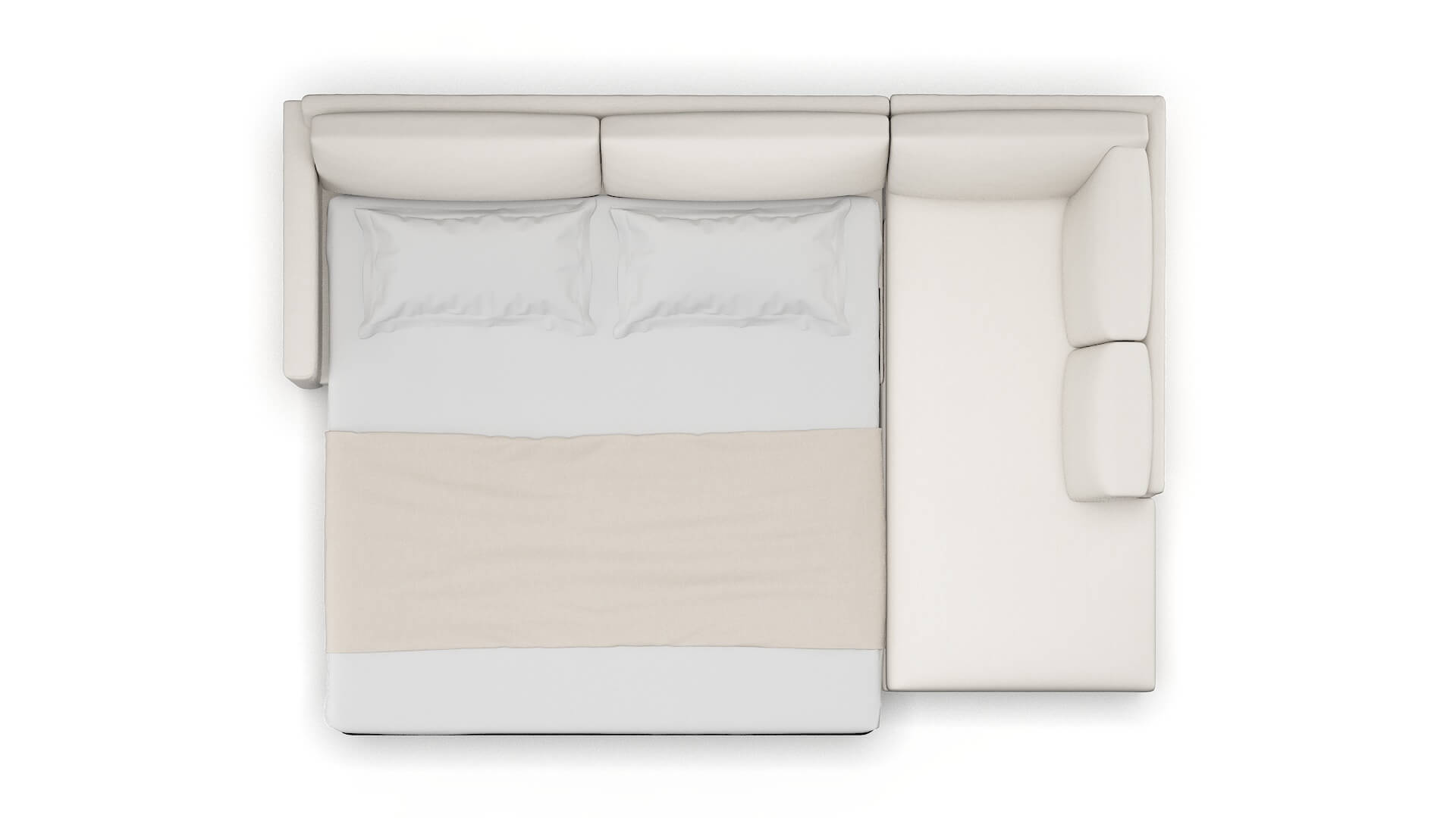 Dresden Venice Eggshell Panel Sleeper Espresso legs 3