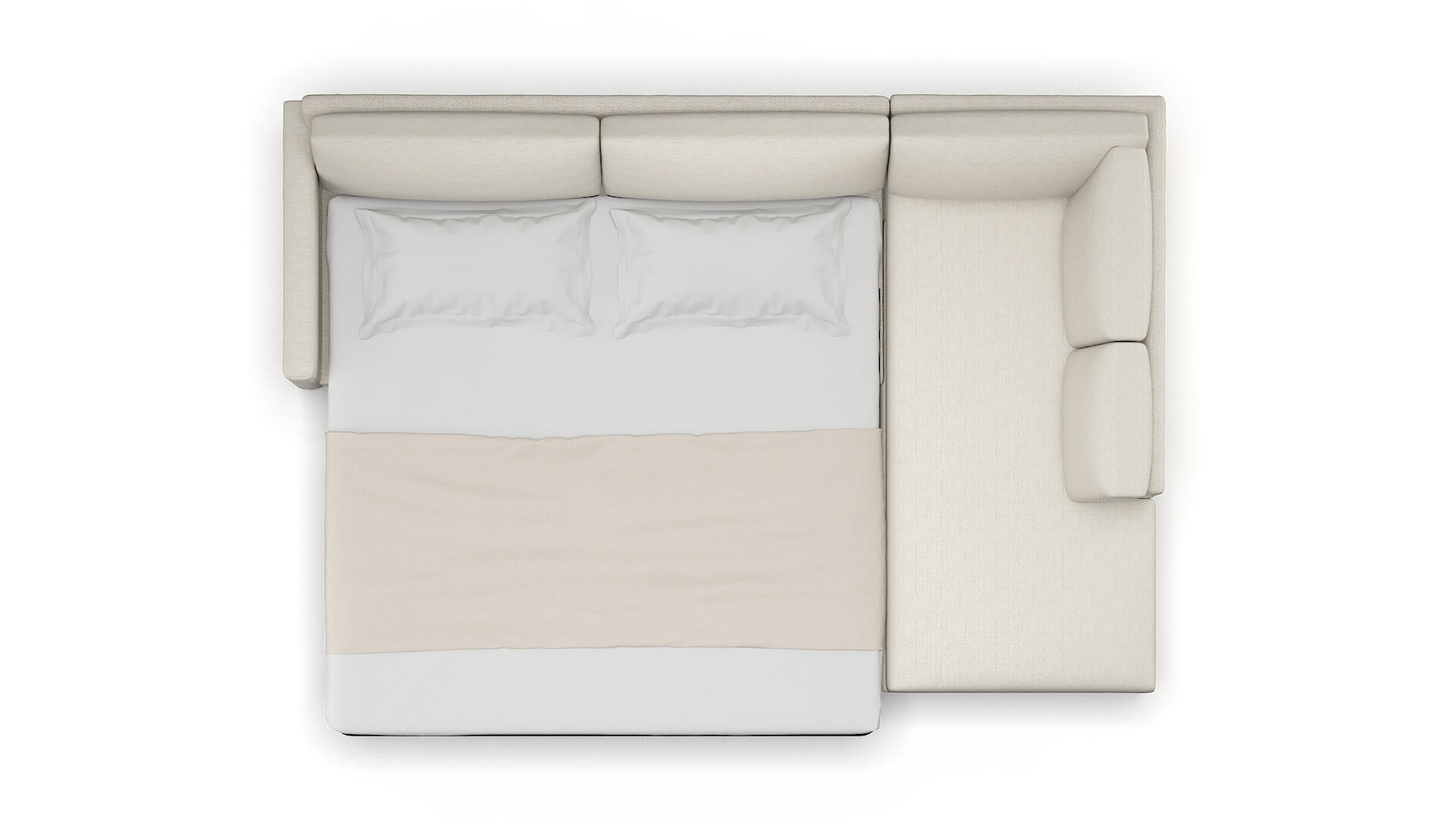 Dresden Venus Cream Panel Sleeper Espresso legs 3