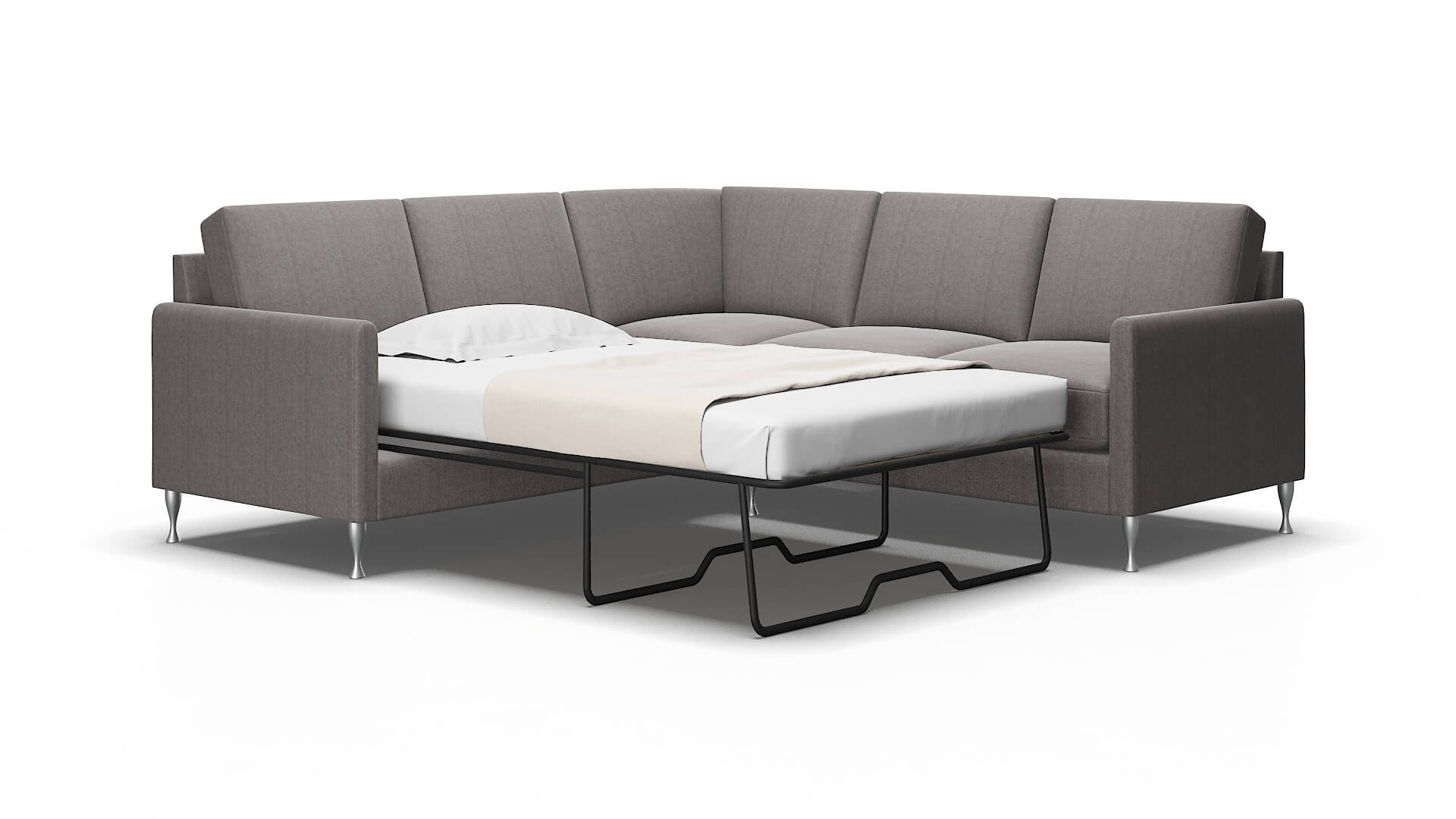 Eureka Atlas_plz Silver Sectional Sleeper Espresso legs 2