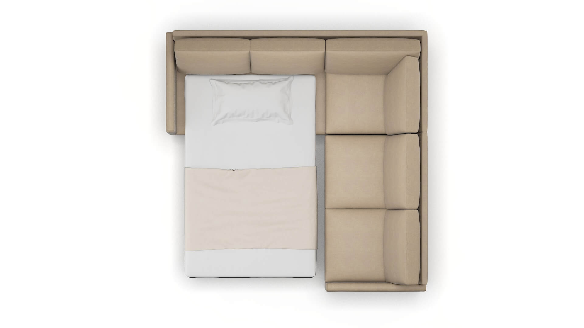 Eureka Avenger Driftwood Sectional Sleeper Espresso legs 3