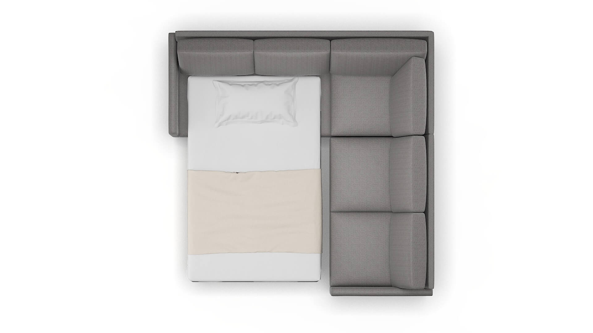 Eureka Avenger Zinc Sectional Sleeper Espresso legs 3