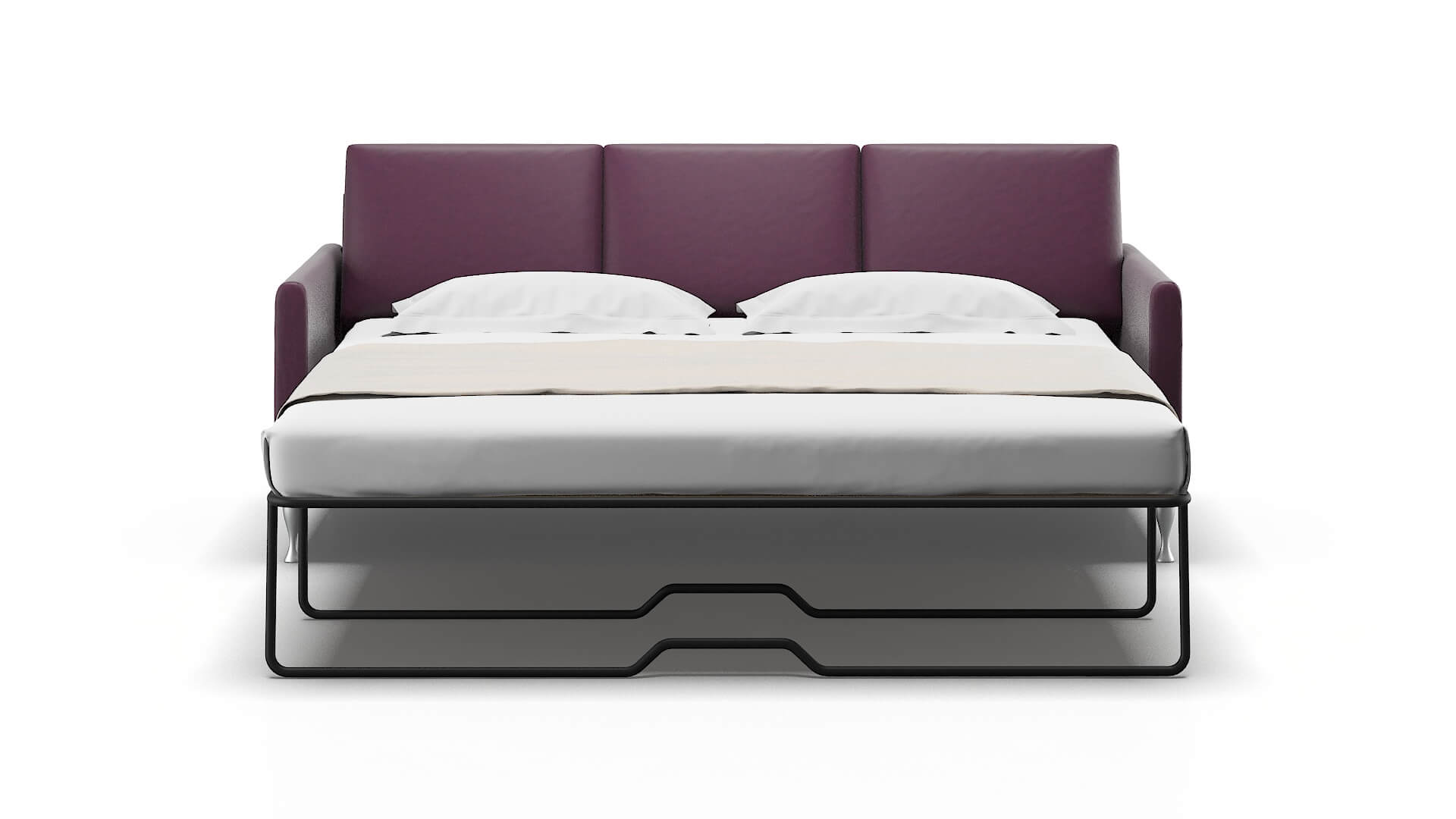 Eureka Bella Aubergine Sofa Sleeper Espresso legs 1