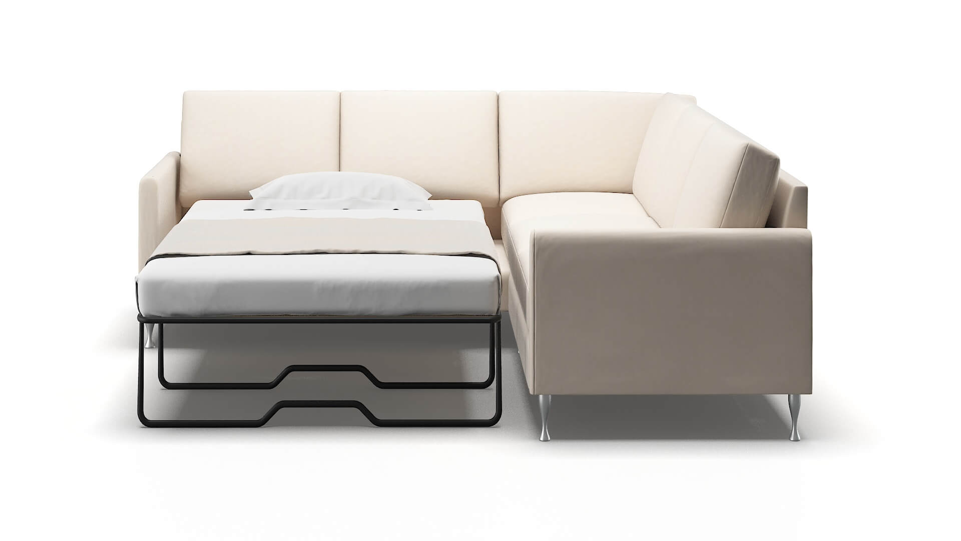 Eureka Bella Buckwheat Sectional Sleeper Espresso legs 1