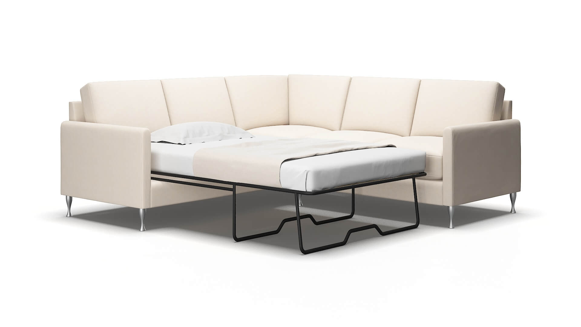 Eureka Bella Buckwheat Sectional Sleeper Espresso legs 2