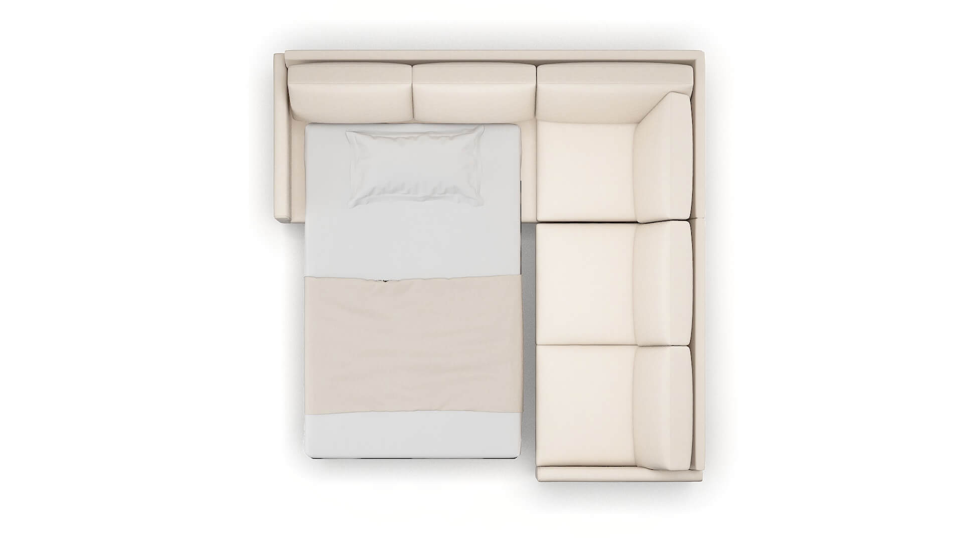 Eureka Bella Buckwheat Sectional Sleeper Espresso legs 3