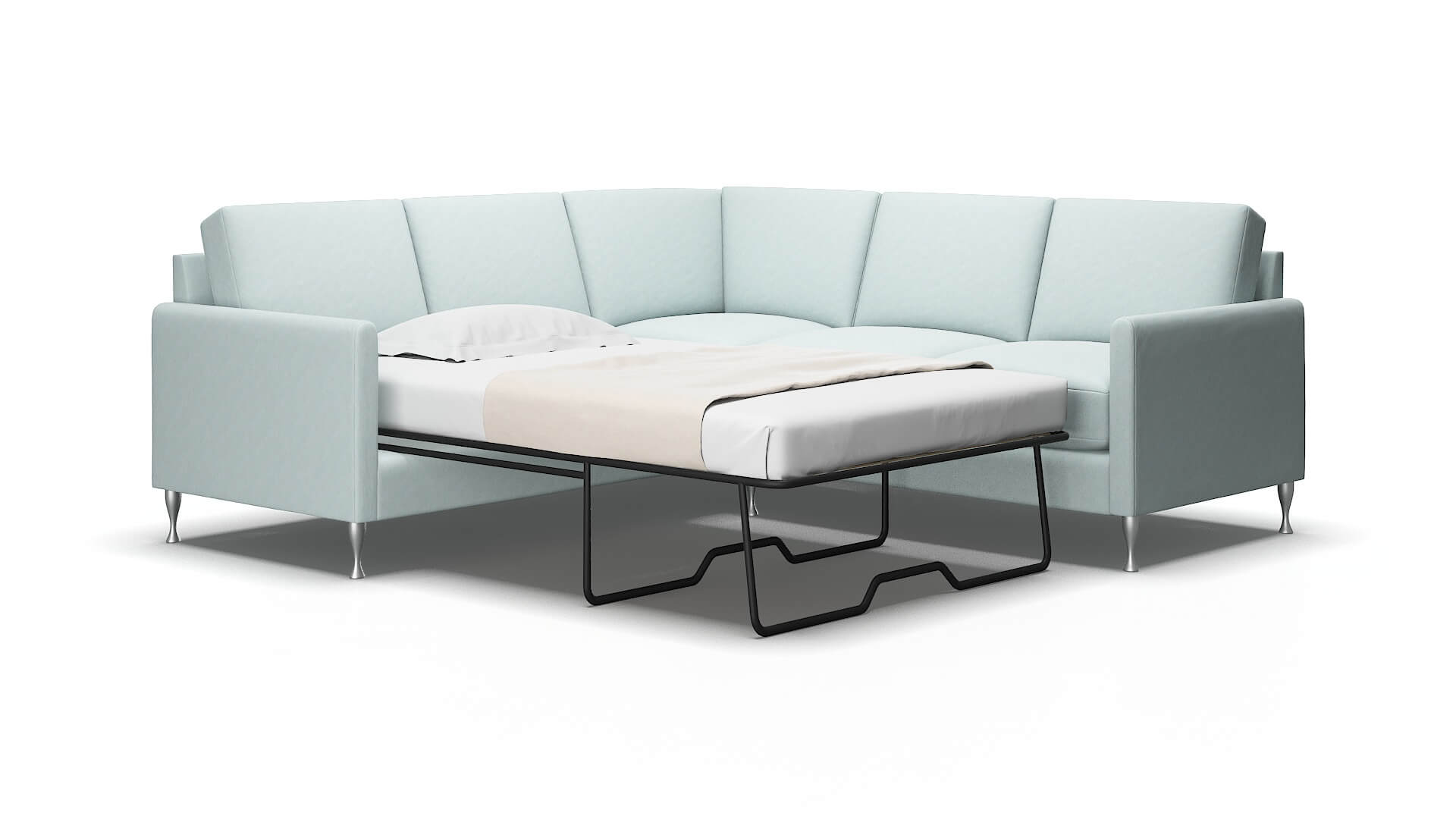 Eureka Bella Skylight Sectional Sleeper Espresso legs 2