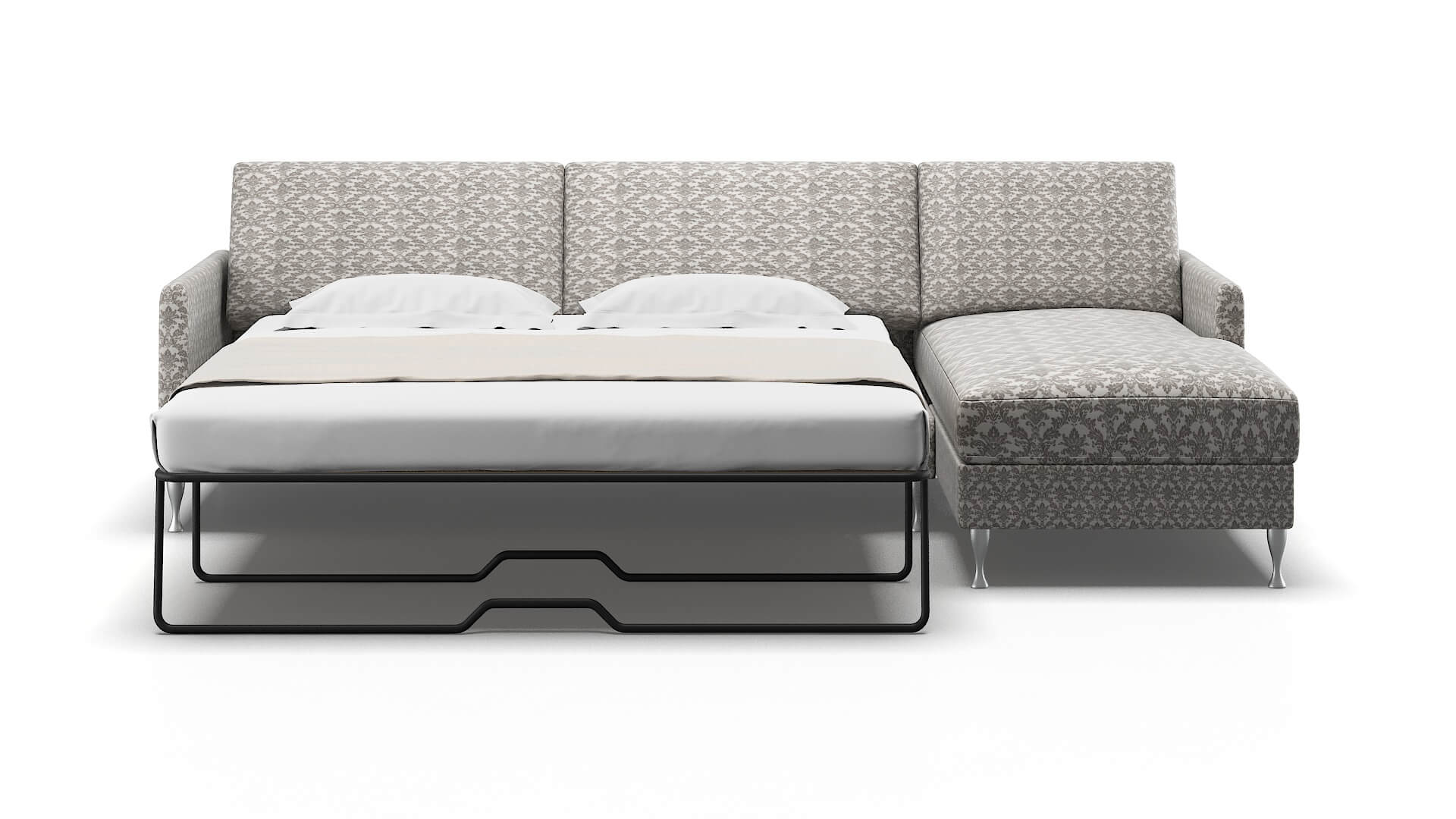 Eureka Bergamo Dove Panel Sleeper Espresso legs 1