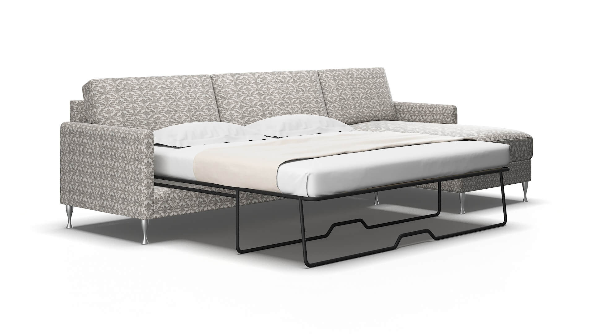 Eureka Bergamo Dove Panel Sleeper Espresso legs 2