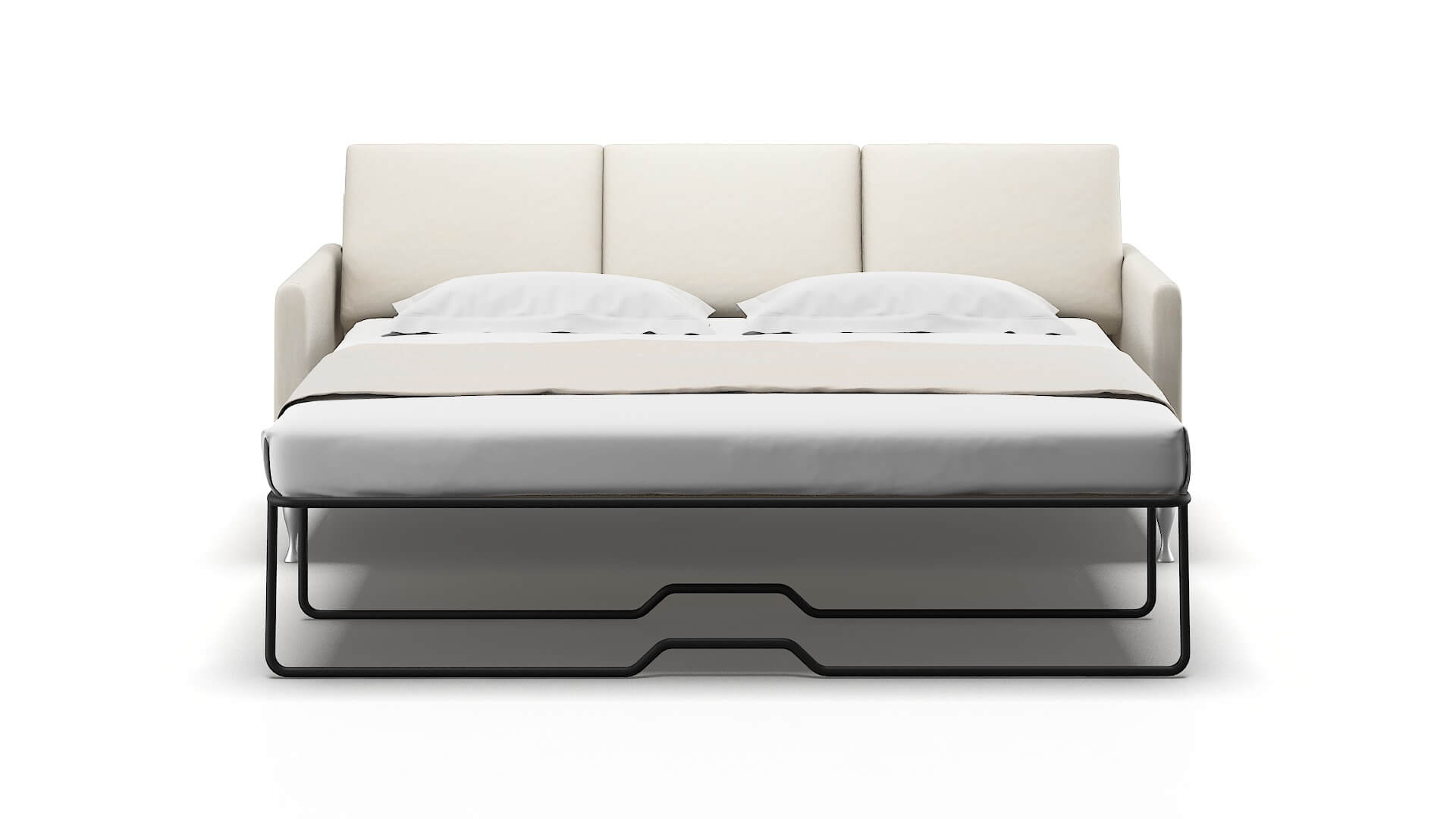 Eureka Bungalow Ivory Sofa Sleeper Espresso legs 1