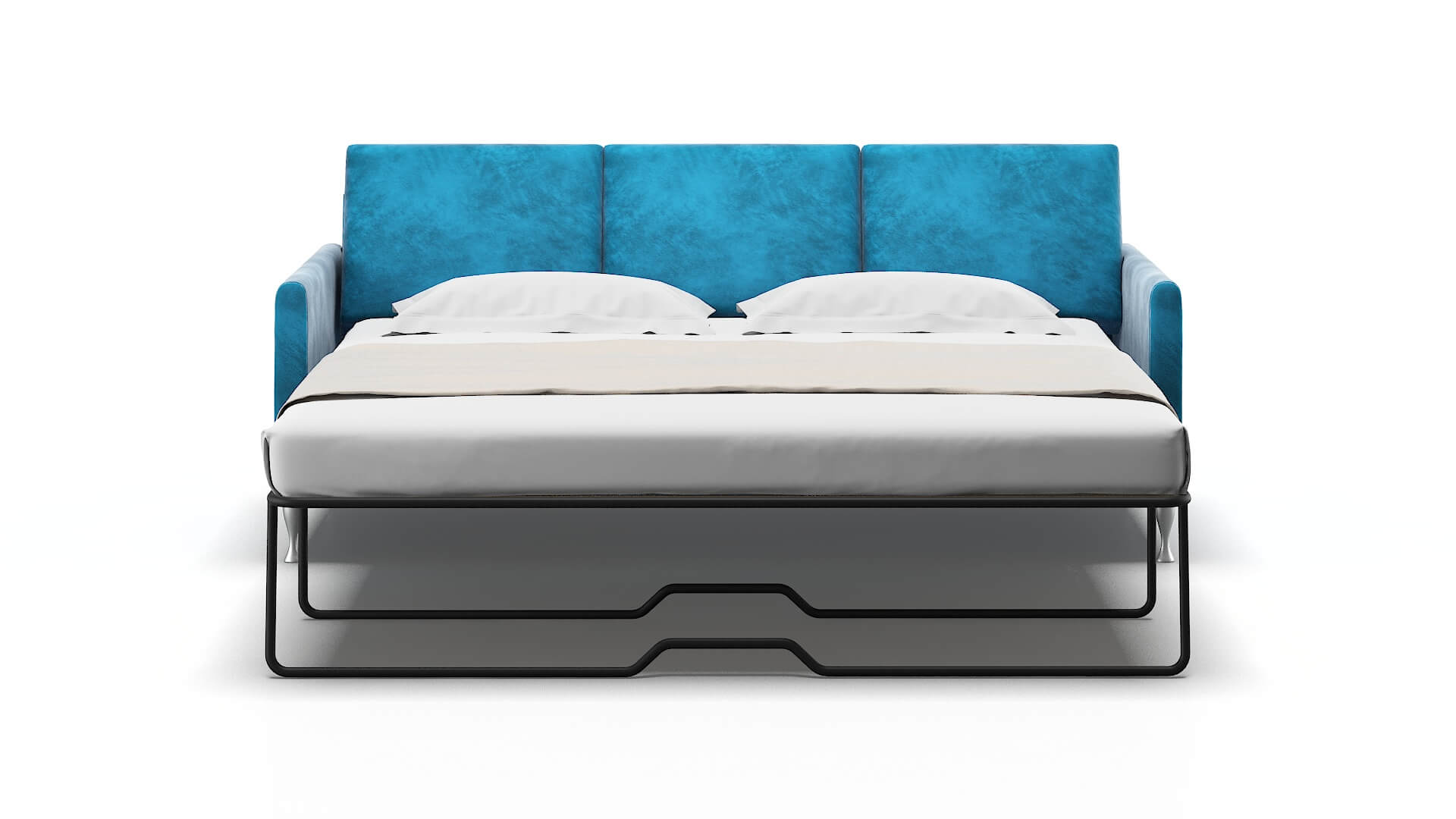 Eureka Buzz Teal Sofa Sleeper Espresso legs 1