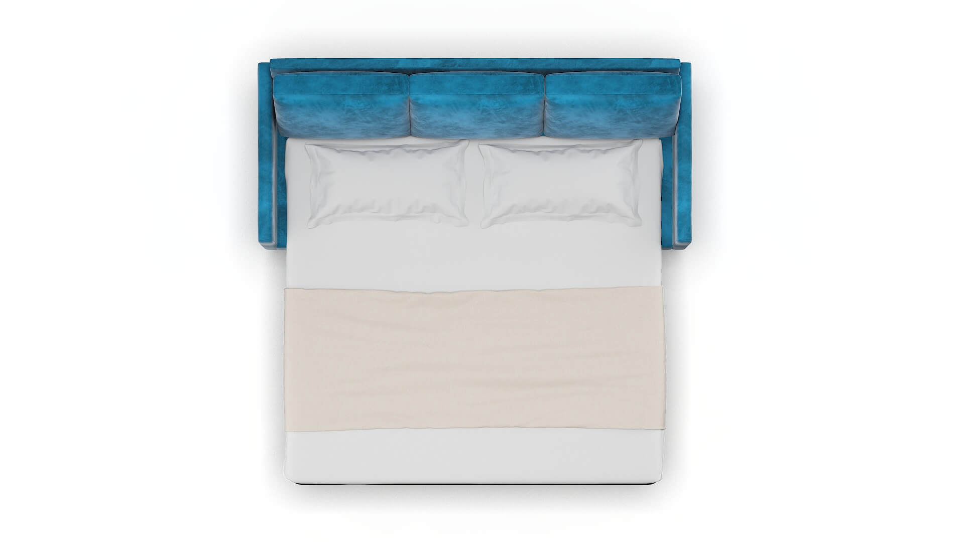 Eureka Buzz Teal Sofa Sleeper Espresso legs 3